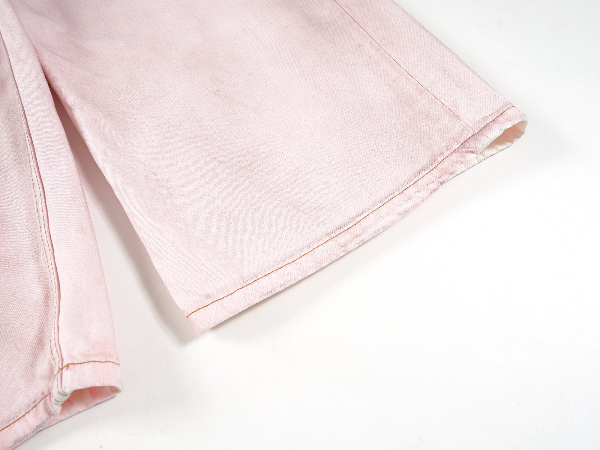 Faded Pink Wide-Leg Denim Pants | SP2 Logo | 100% Cotton