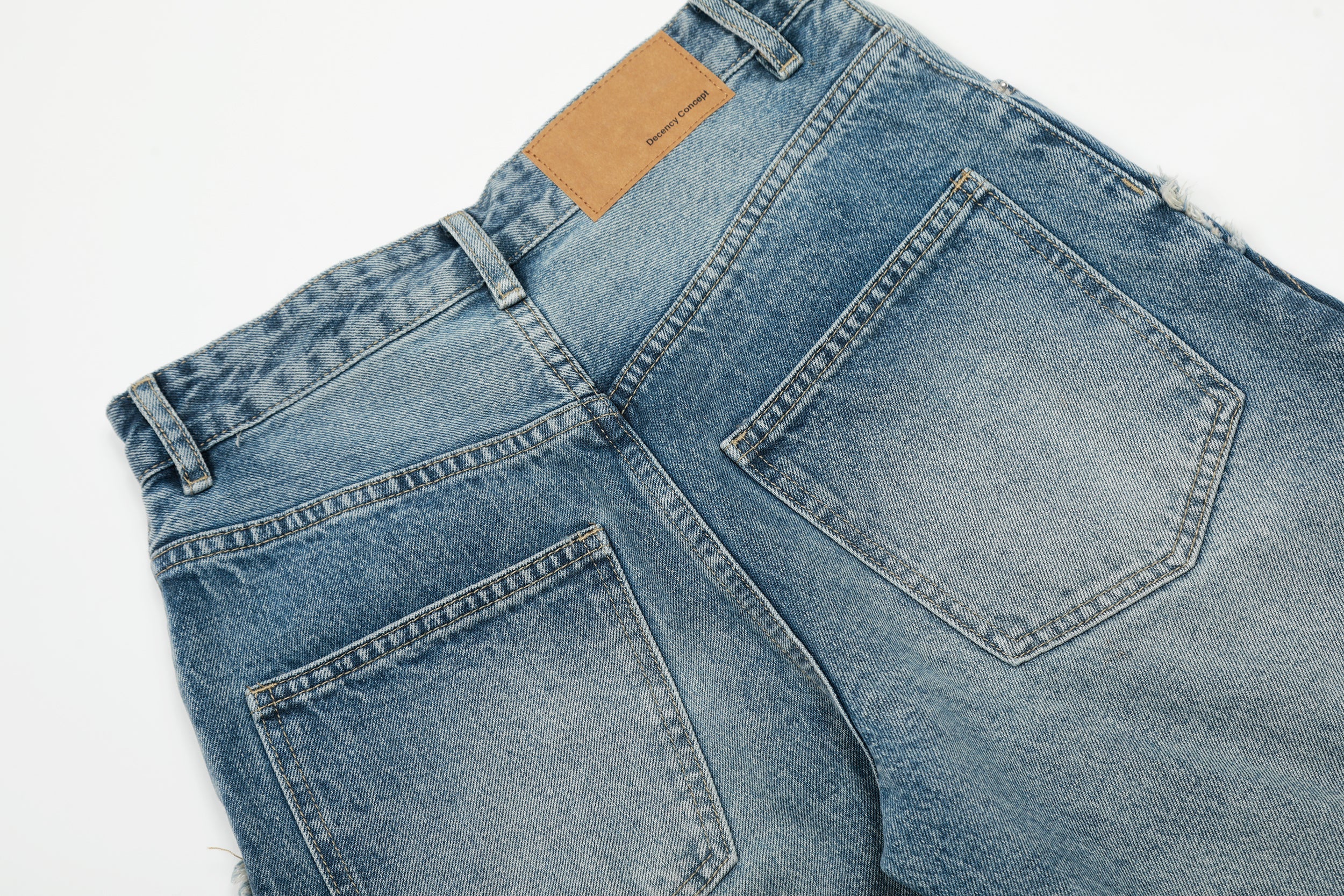 Fringe-Detail Vintage Wide-Leg Jeans | Omirad