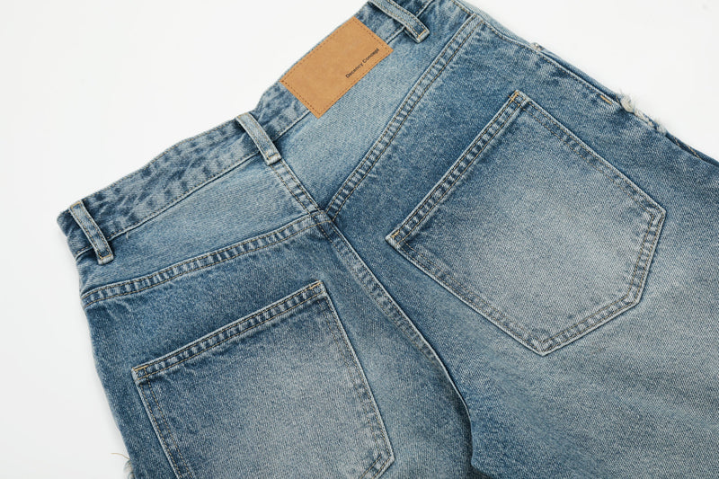 Fringe-Detail Vintage Wide-Leg Jeans | Omirad