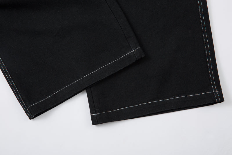 Heraldic Embroidered Wide-Leg Jeans | Lion & Star Denim