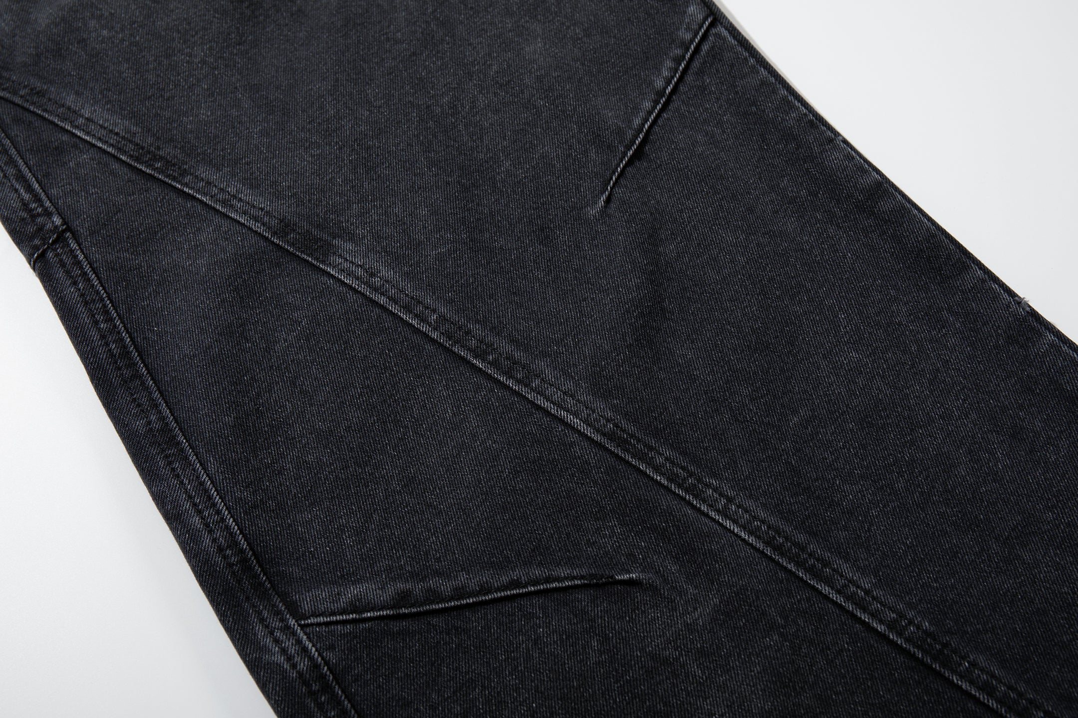 Omirad Paneled Wide-Leg Cargo Denim | Washed Charcoal