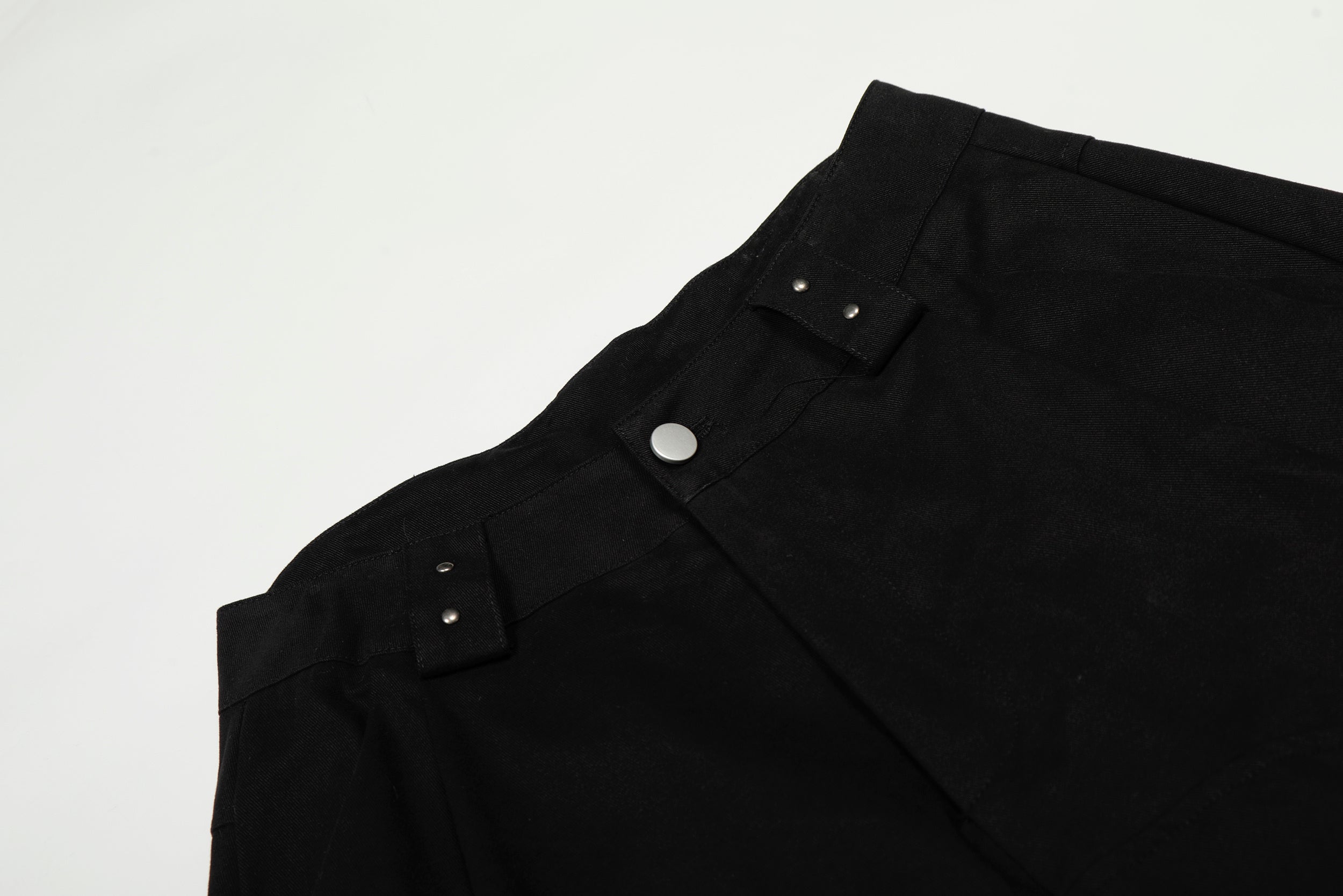 Omirad Studded Cargo Wide-Leg Pants | Street-Luxe Black