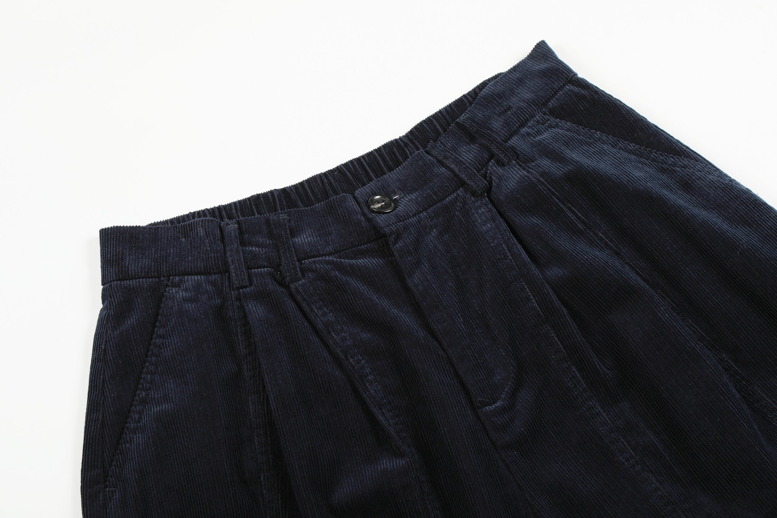 Omirad Wide-Leg Corduroy Pants | 100% Cotton Pleated Trousers