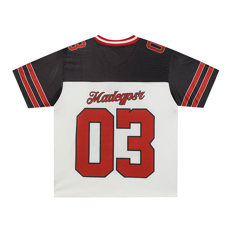Mickey & Minnie Graphic Football Jersey | Number 03 Streetwear