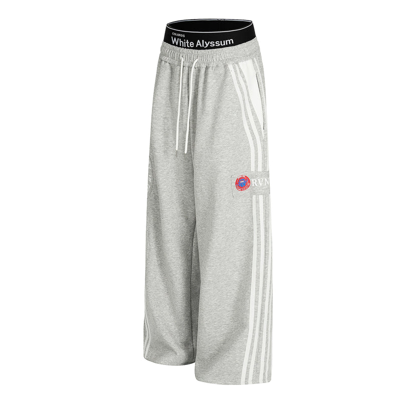 Varsity Stripe Wide-Leg Track Pants | Streetwear Sweatpants