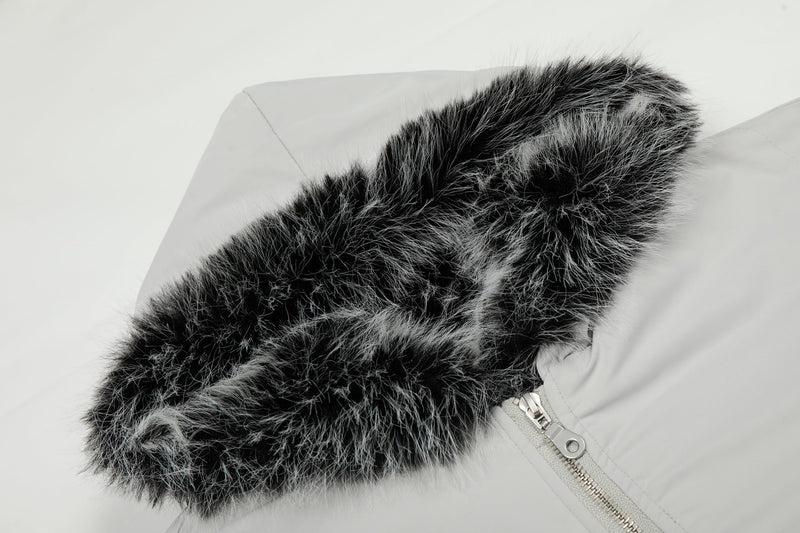 Faux Fur Hood Utility Bomber Jacket | Omirad