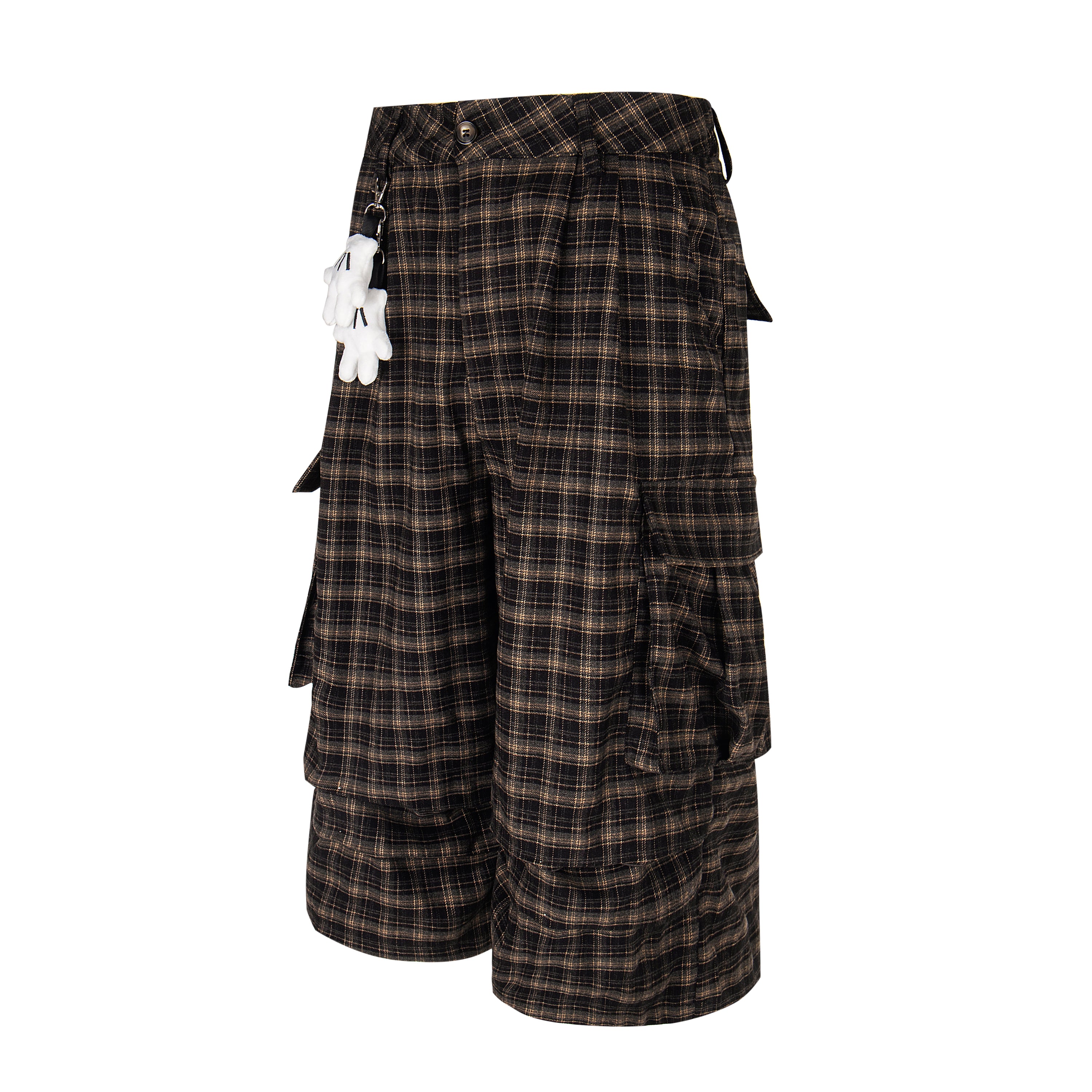 Omirad Plaid Cargo Shorts | Streetwear Knee-Length Fit
