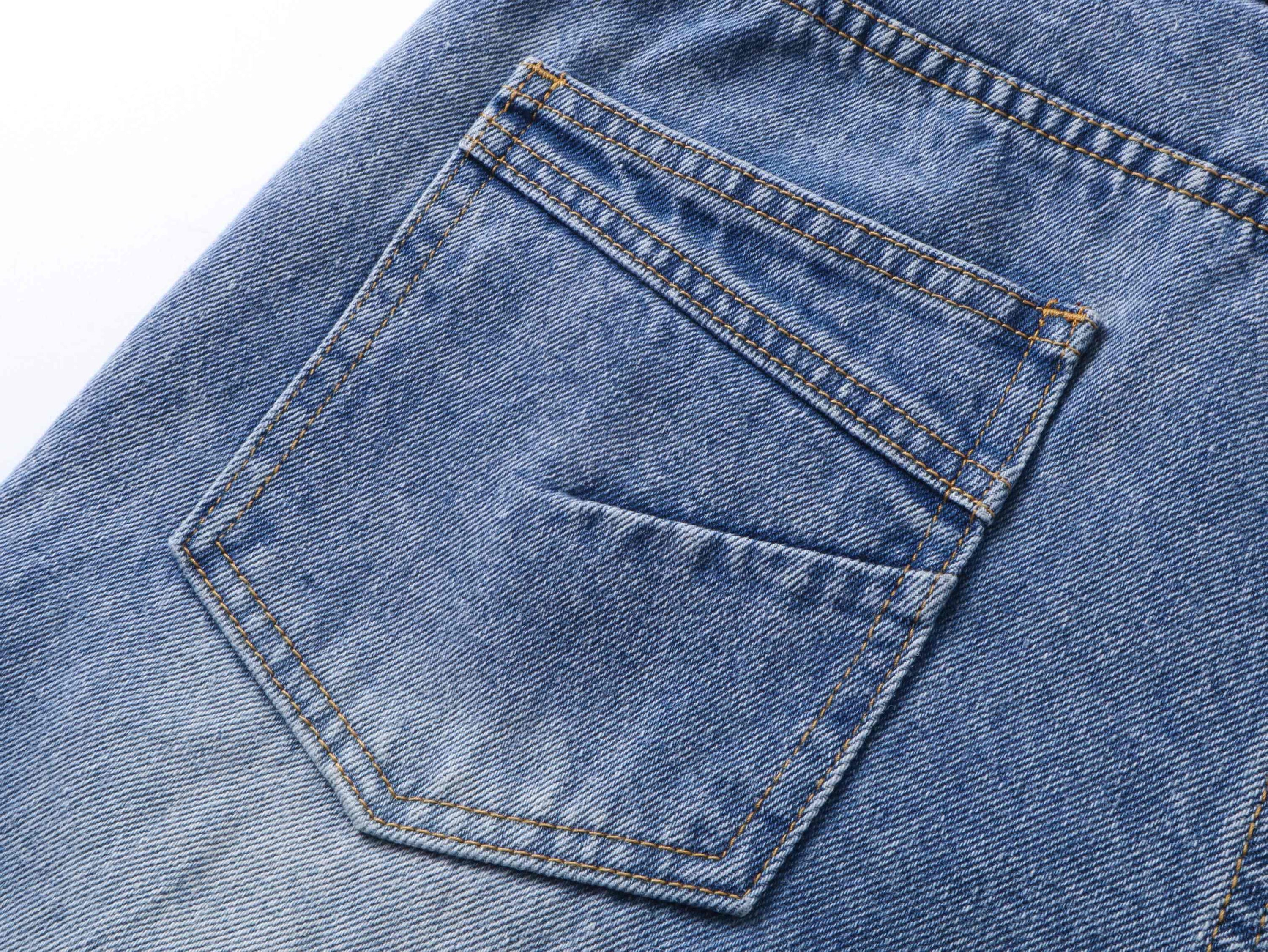 Stacked Vintage Washed Denim Jeans | Wide Leg Streetwear