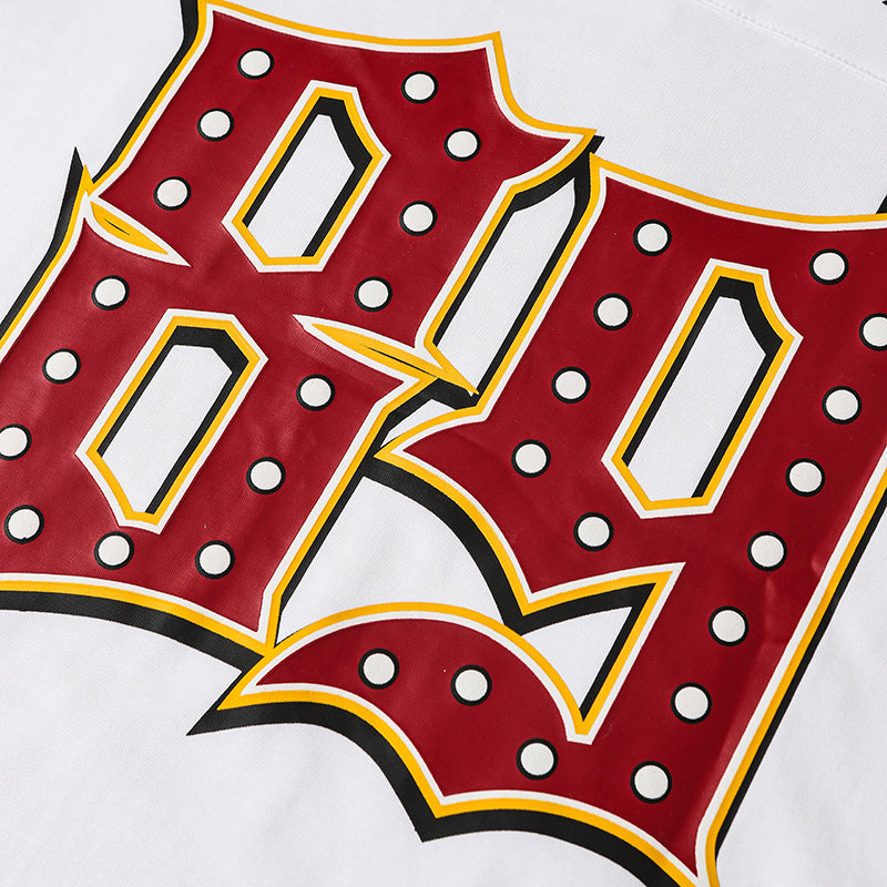 MadeGypsr Gothic Flame Cotton Football Jersey | Streetwear