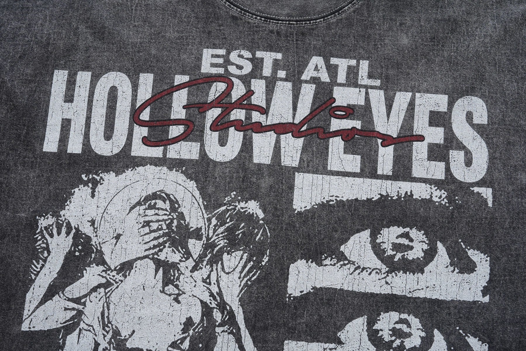 Omirad Hollow Eyes Atlanta Story Vintage Washed Graphic Tee