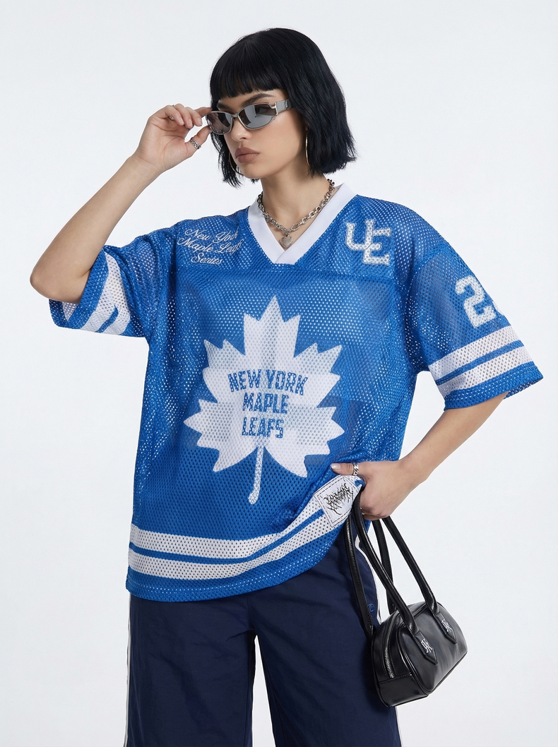 Omirad Maple 26 Mesh Jersey T-Shirt | Varsity Streetwear