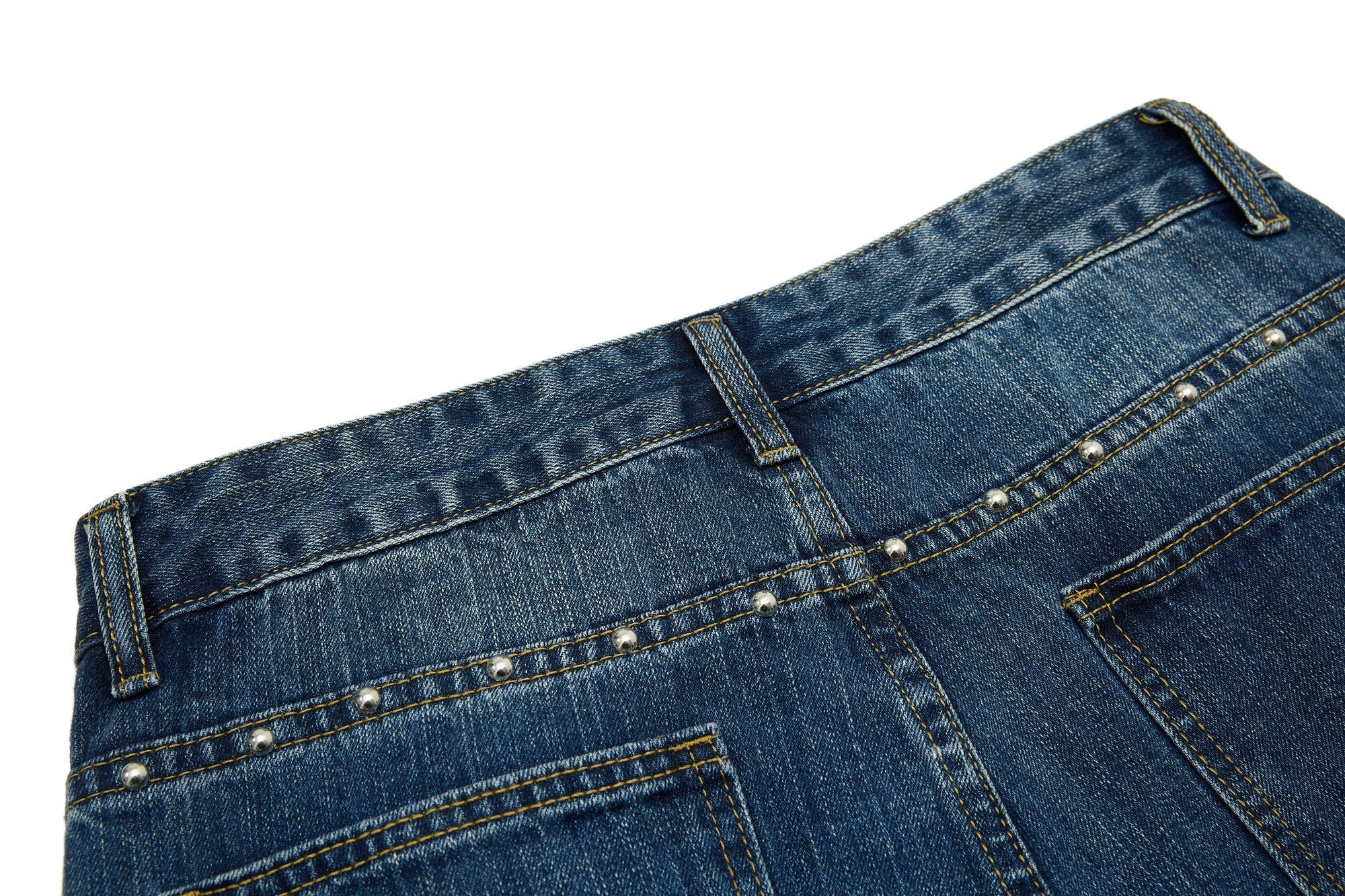 Studded Panel Wide-Leg Denim Jeans | Streetwear Fit