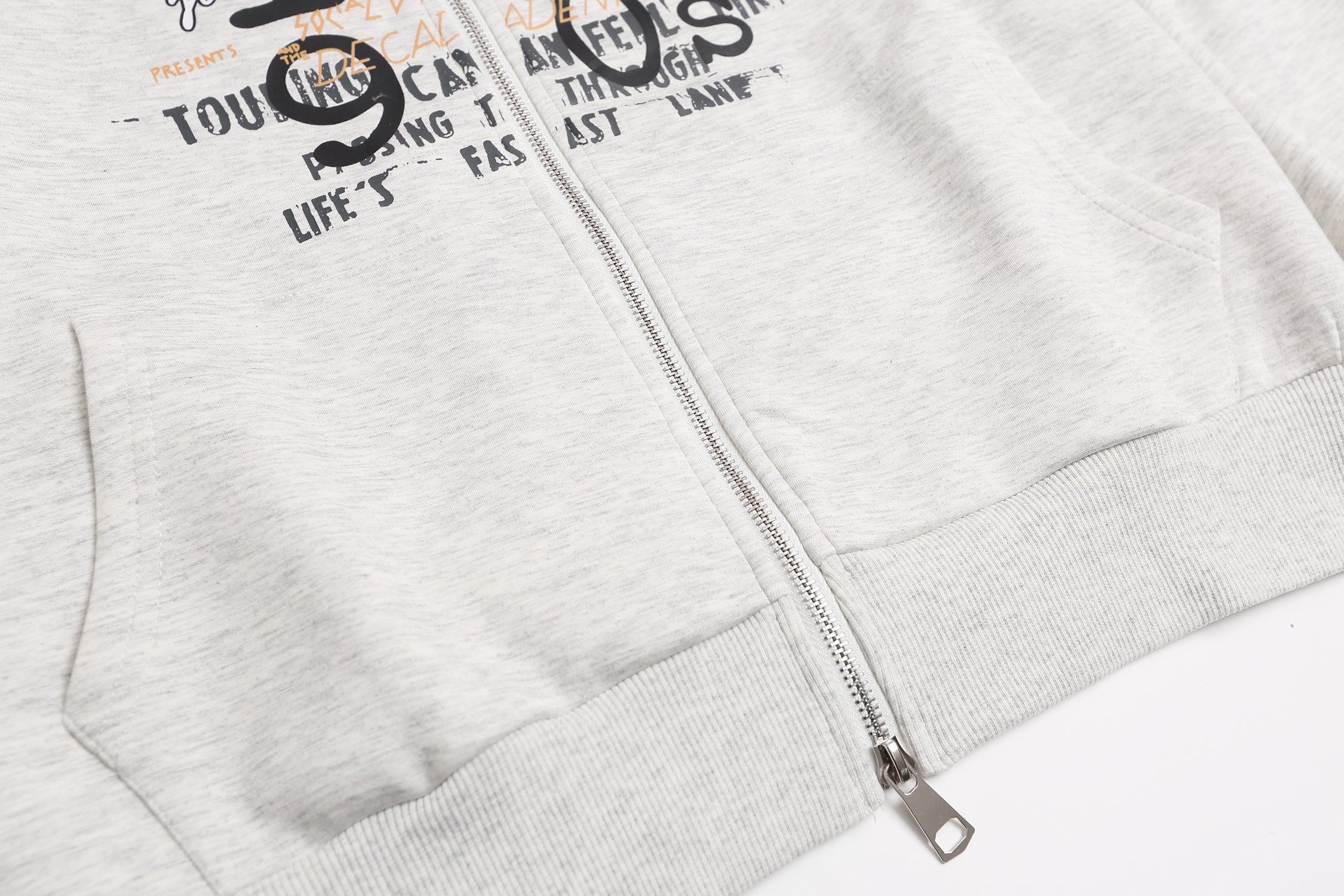 Omirad Graphic Zip Hoodie | Collage Print Street Style