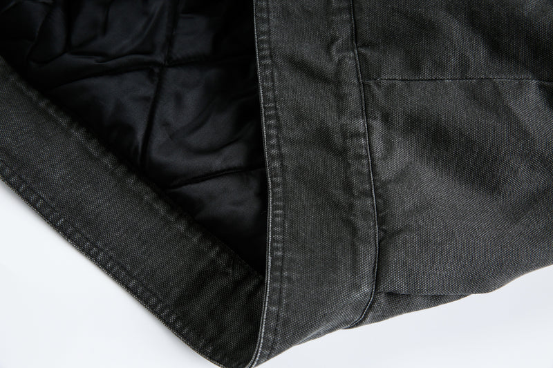 Metal Clasp Utility Jacket | Military-Inspired Cotton Jacket