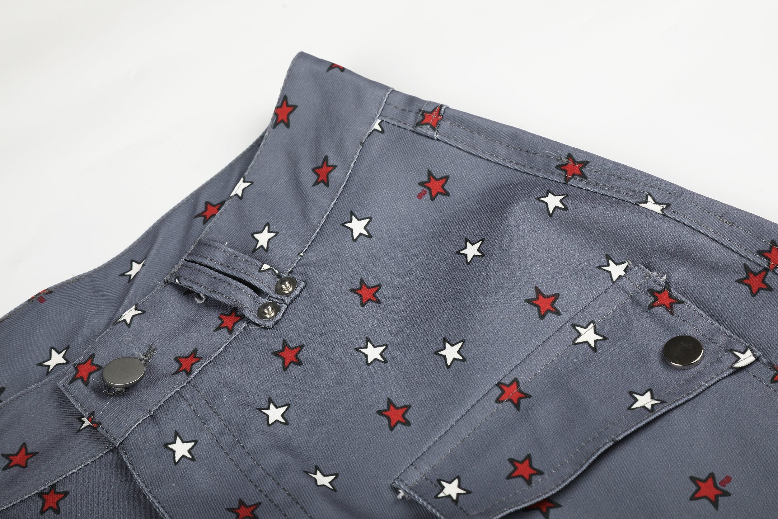 Star Print Wide-Leg Balloon Jeans | Y2K Streetwear Pants