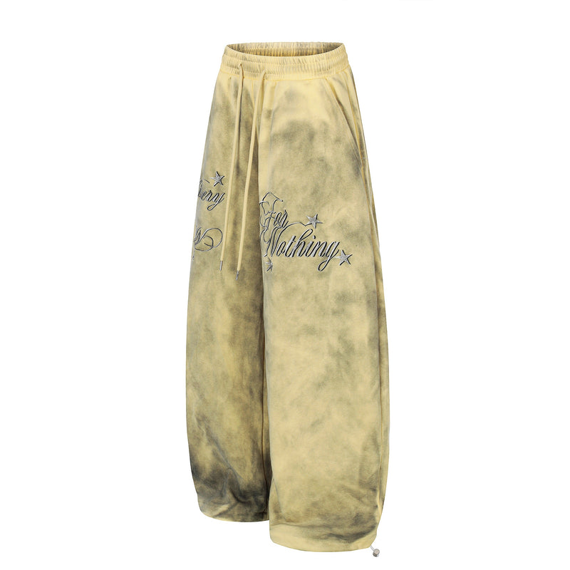 Omirad Misery Was Nothing Washed Wide-Leg Sweatpants