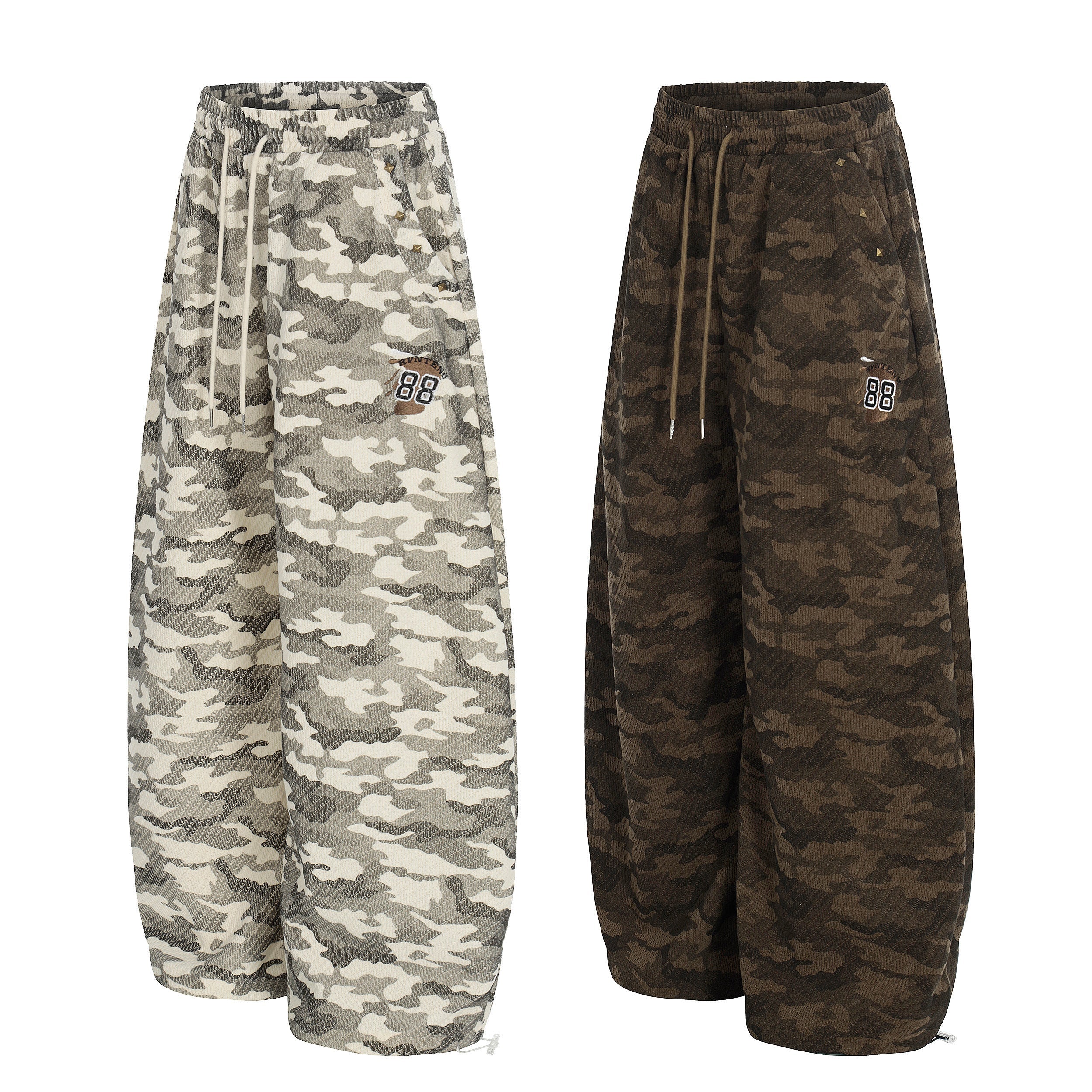 Omirad Vintage Camo Wide-Leg Sweatpants | Streetwear Fit