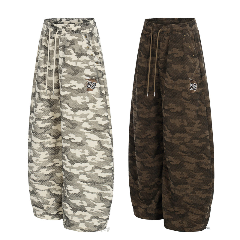Omirad Vintage Camo Wide-Leg Sweatpants | Streetwear Fit