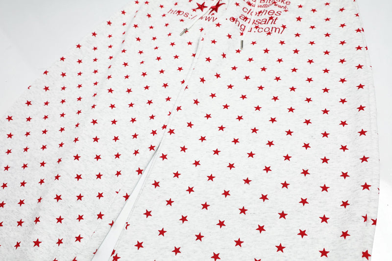 Omirad Star Print Wide-Leg Sweatpants | Streetwear