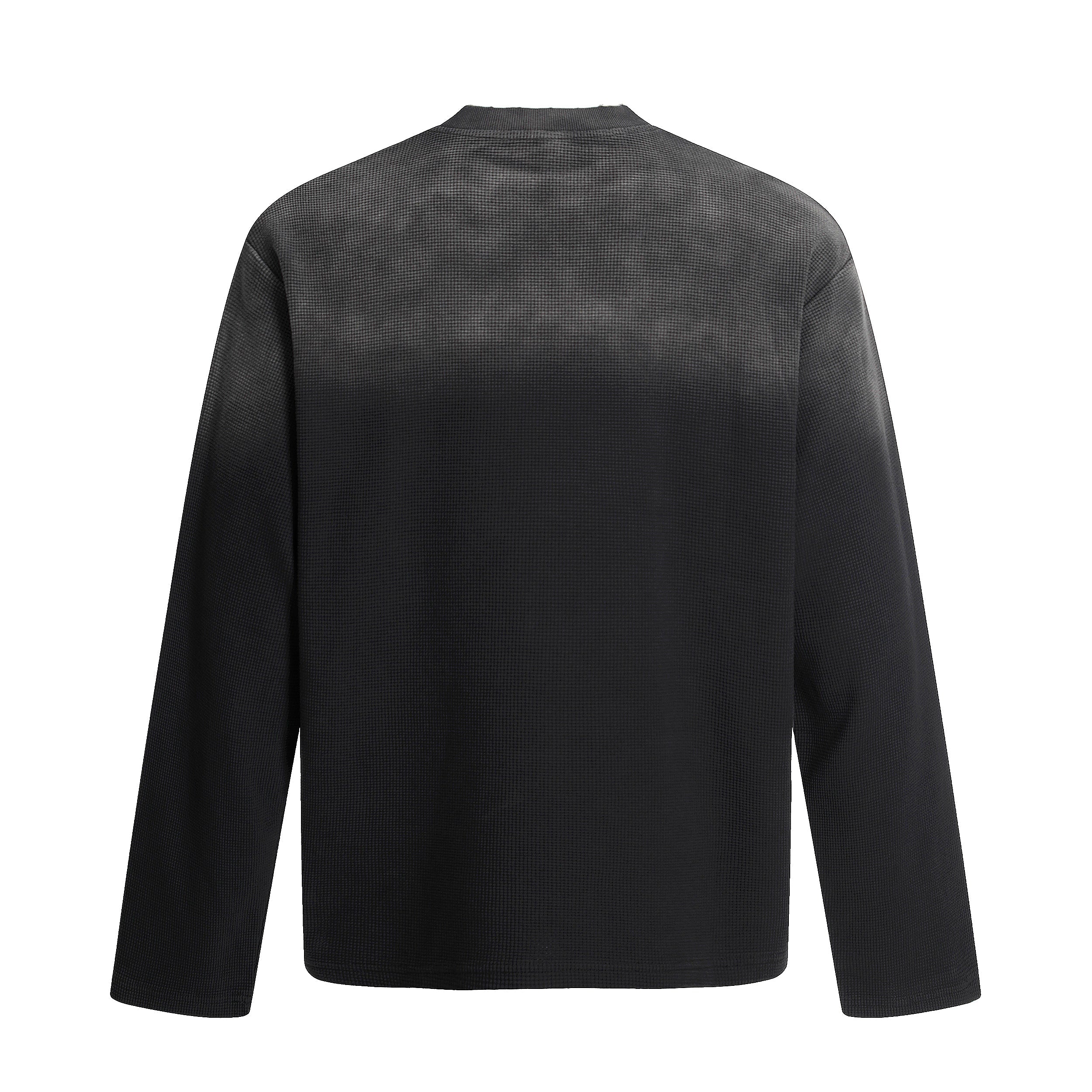 Blegchn Rise and Grind Graphic Long Sleeve Waffle Tee