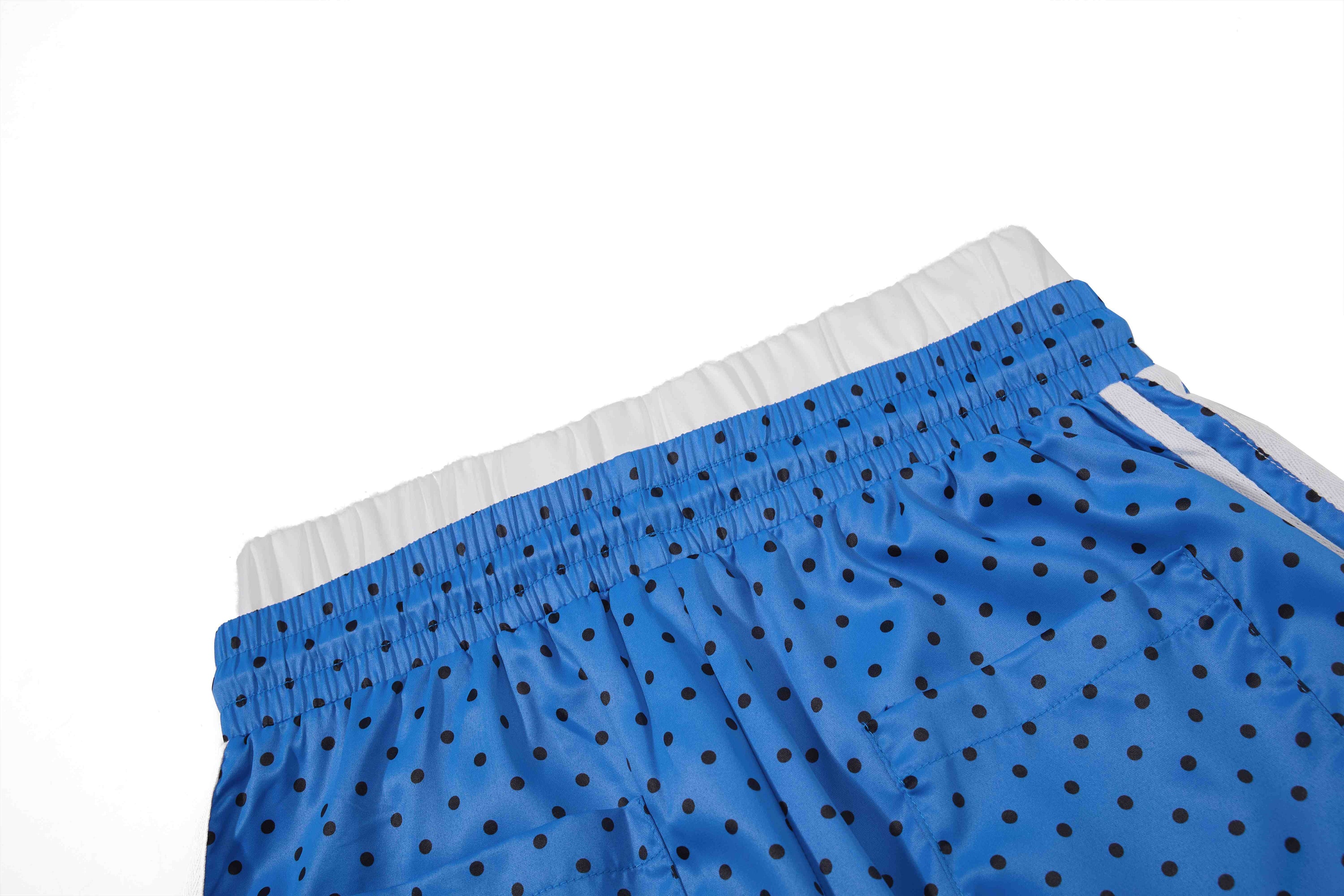 Polka Dot Wide-Leg Track Pants with Side Stripes | SEAKOFF