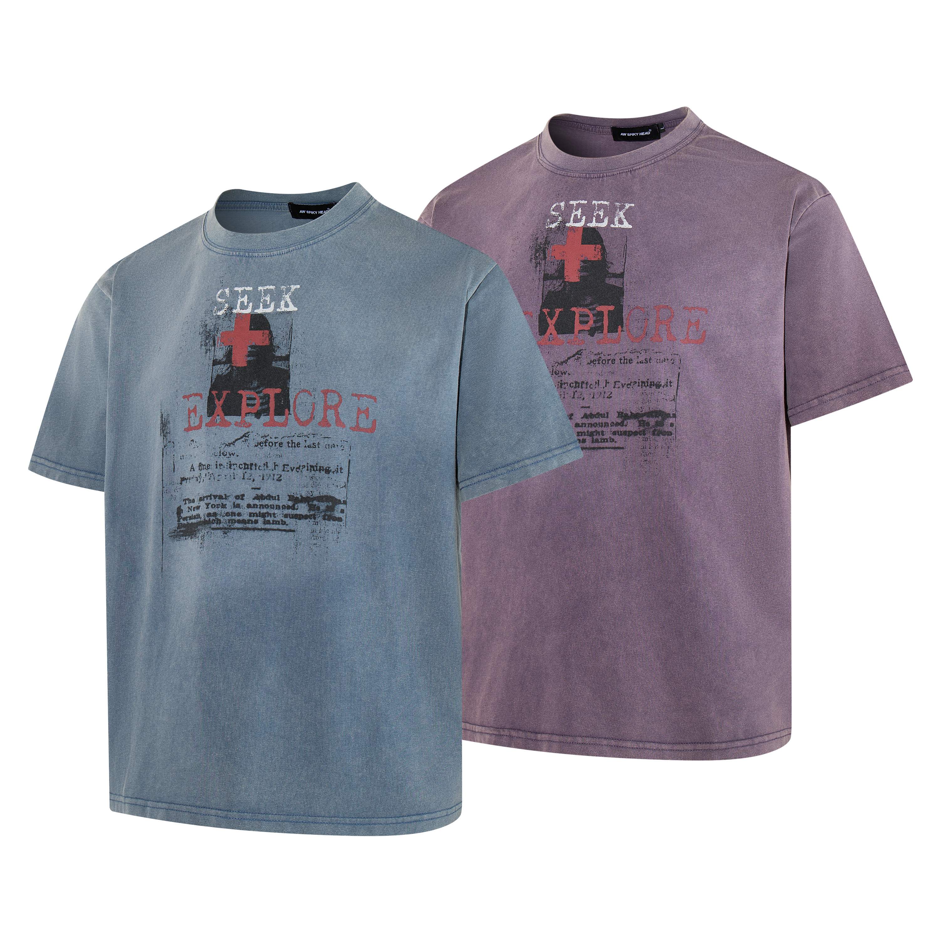 Seek & Explore Vintage Washed Graphic T-Shirt | Streetwear