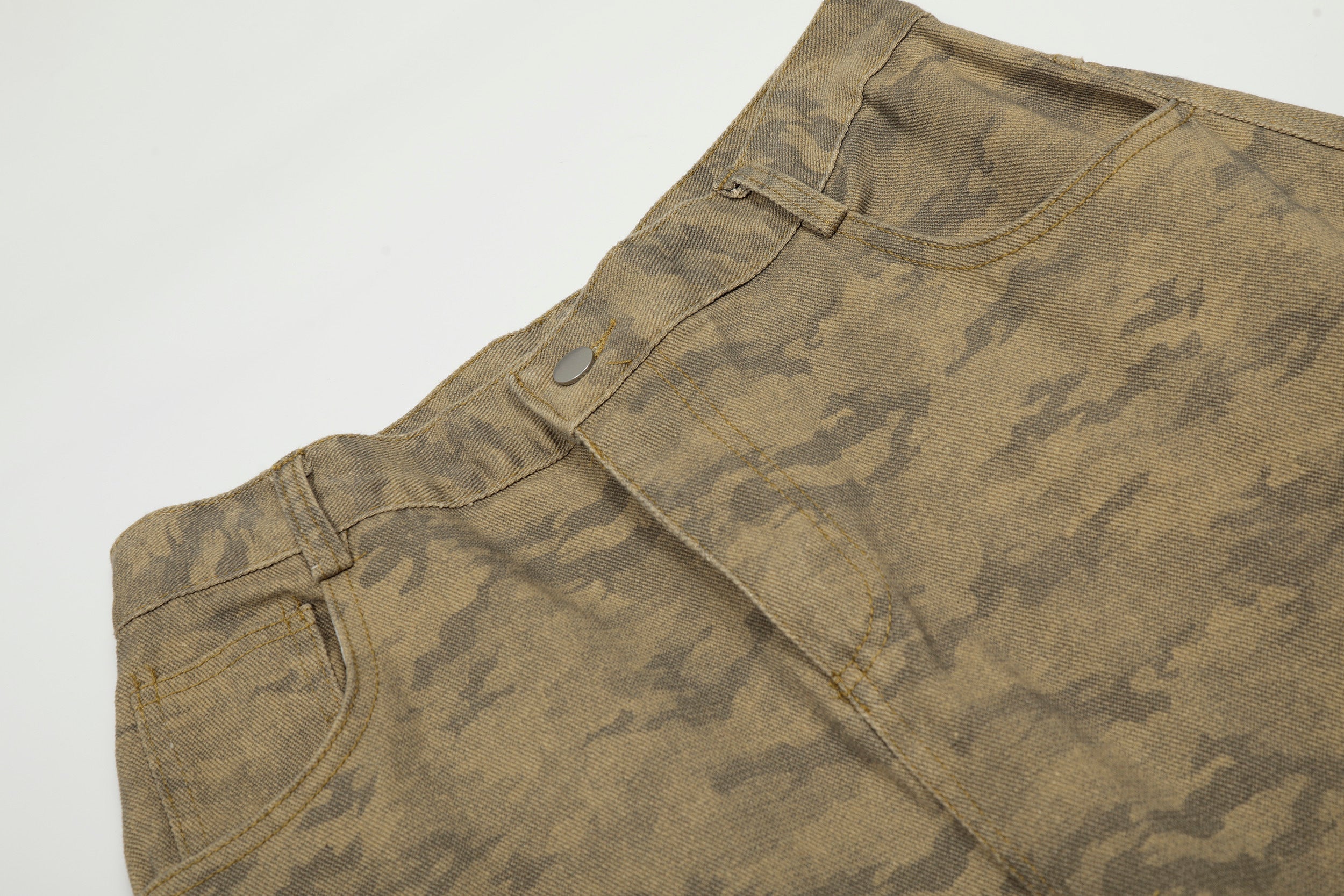 Omirad Desert Camo Wide-Leg Cargo Jeans | Streetwear Utility