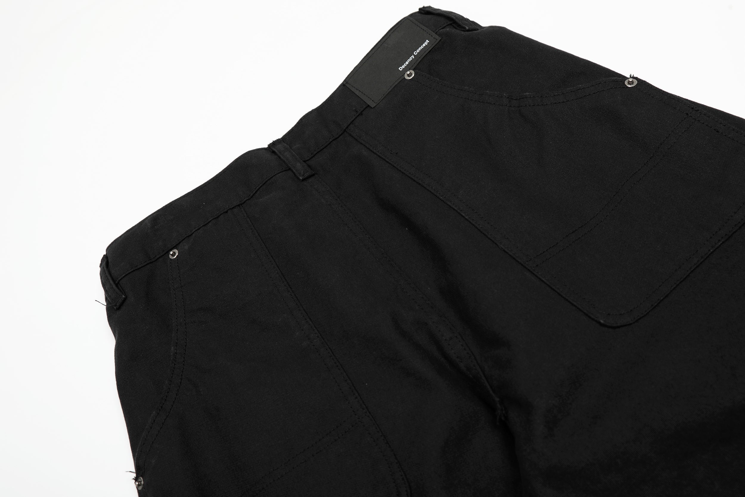 Sculpted Wide-Leg Pants | Curved Panel Cotton Trousers