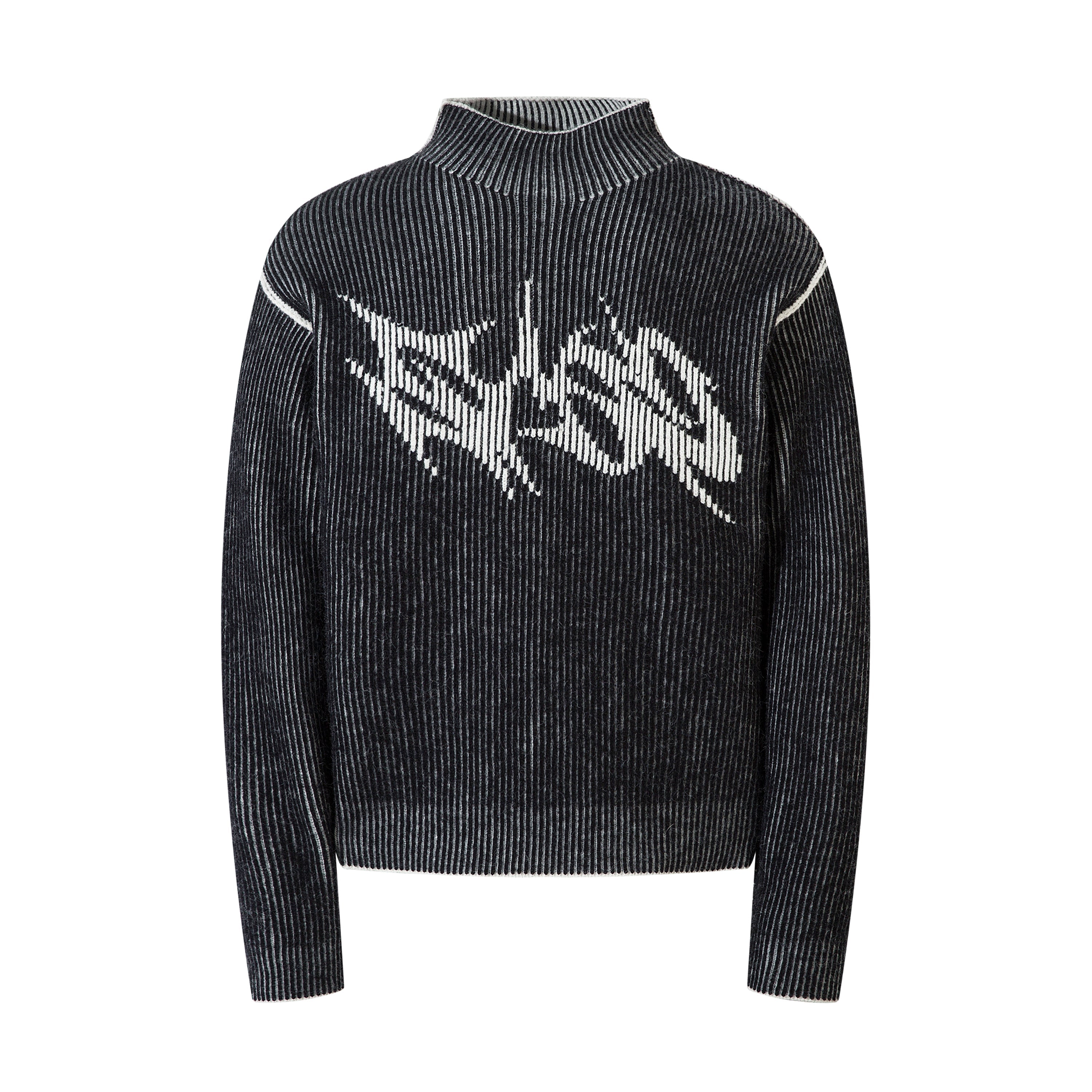Omirad Lightning Graphic Ribbed Knit Sweater | SEAKOFF