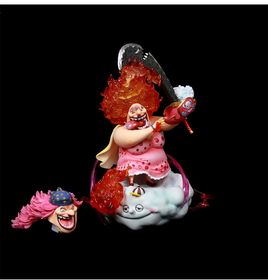 Big Mom Action Figurine – 28cm with Fiery Effects and Dynamic Sword, Limited Edition – One Piece Collectible