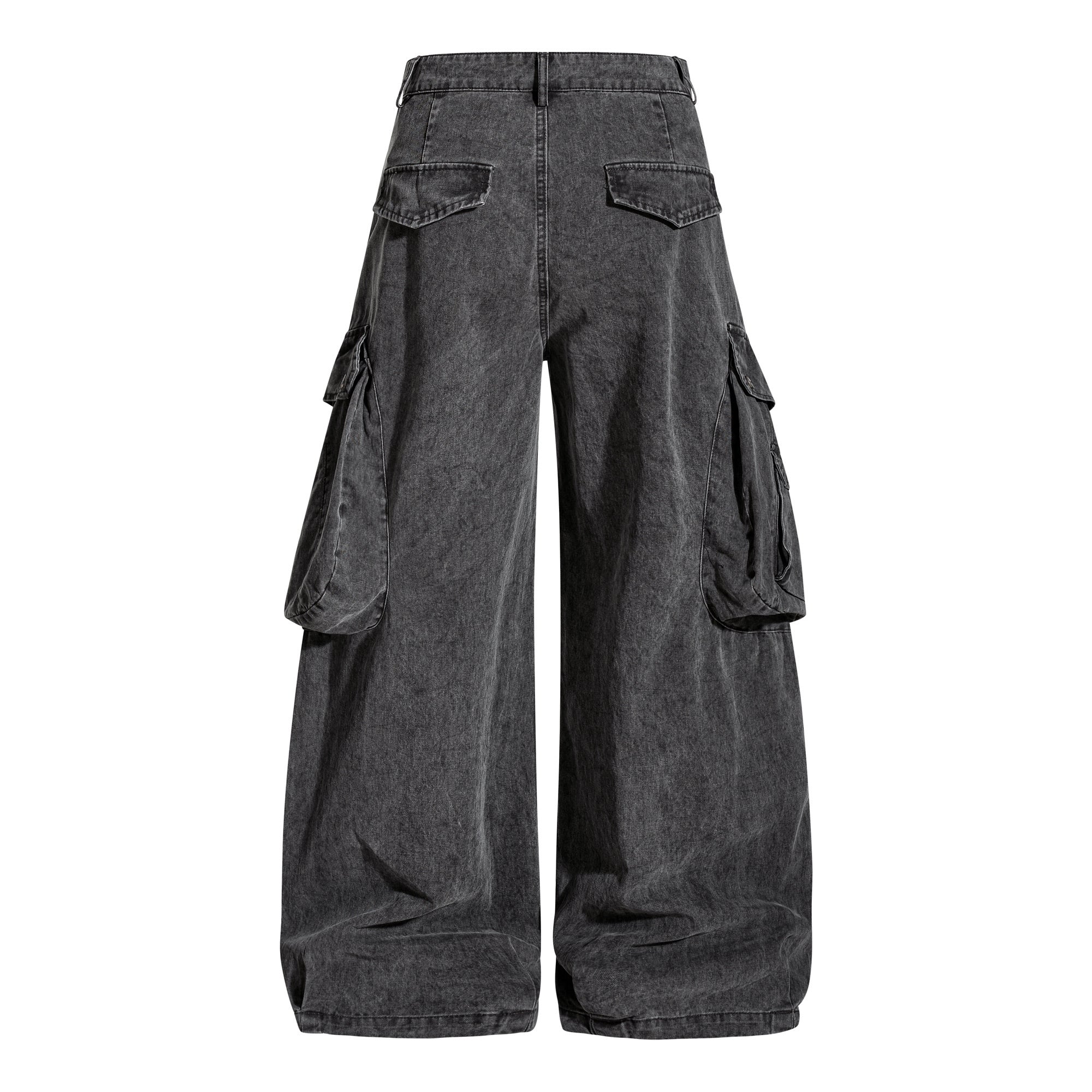 Omirad Washed Wide-Leg Cargo Pants | Heavy Cotton Streetwear