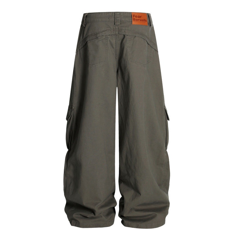 Omirad Parachute Cargo Curved Pants | Wide-Leg Cotton