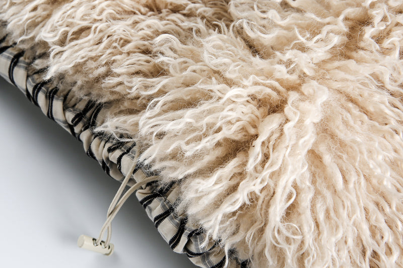 Checkered Faux-Fur Lined Oversized Jacket | SEAKOFF
