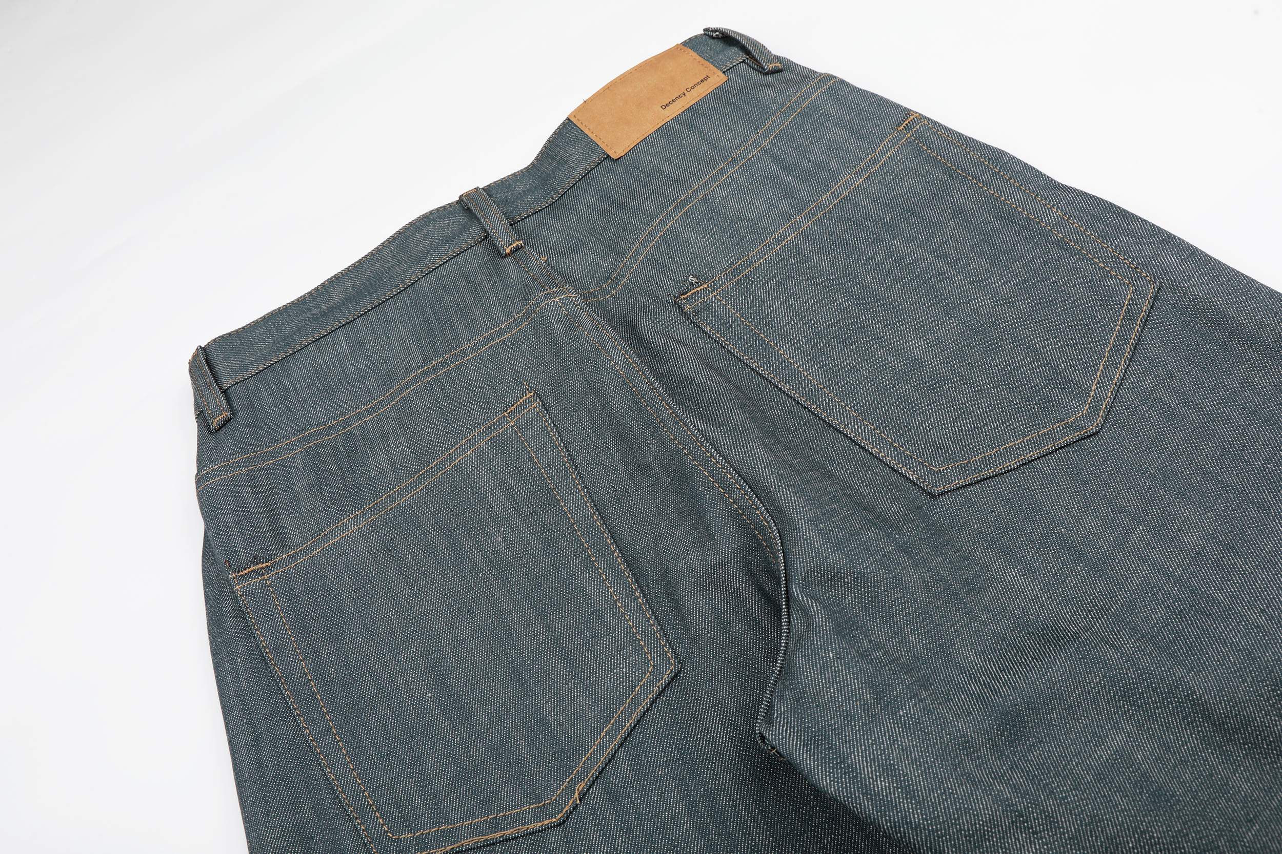 Wide Leg Button-Fly Jeans in Washed Grey Denim | Omirad