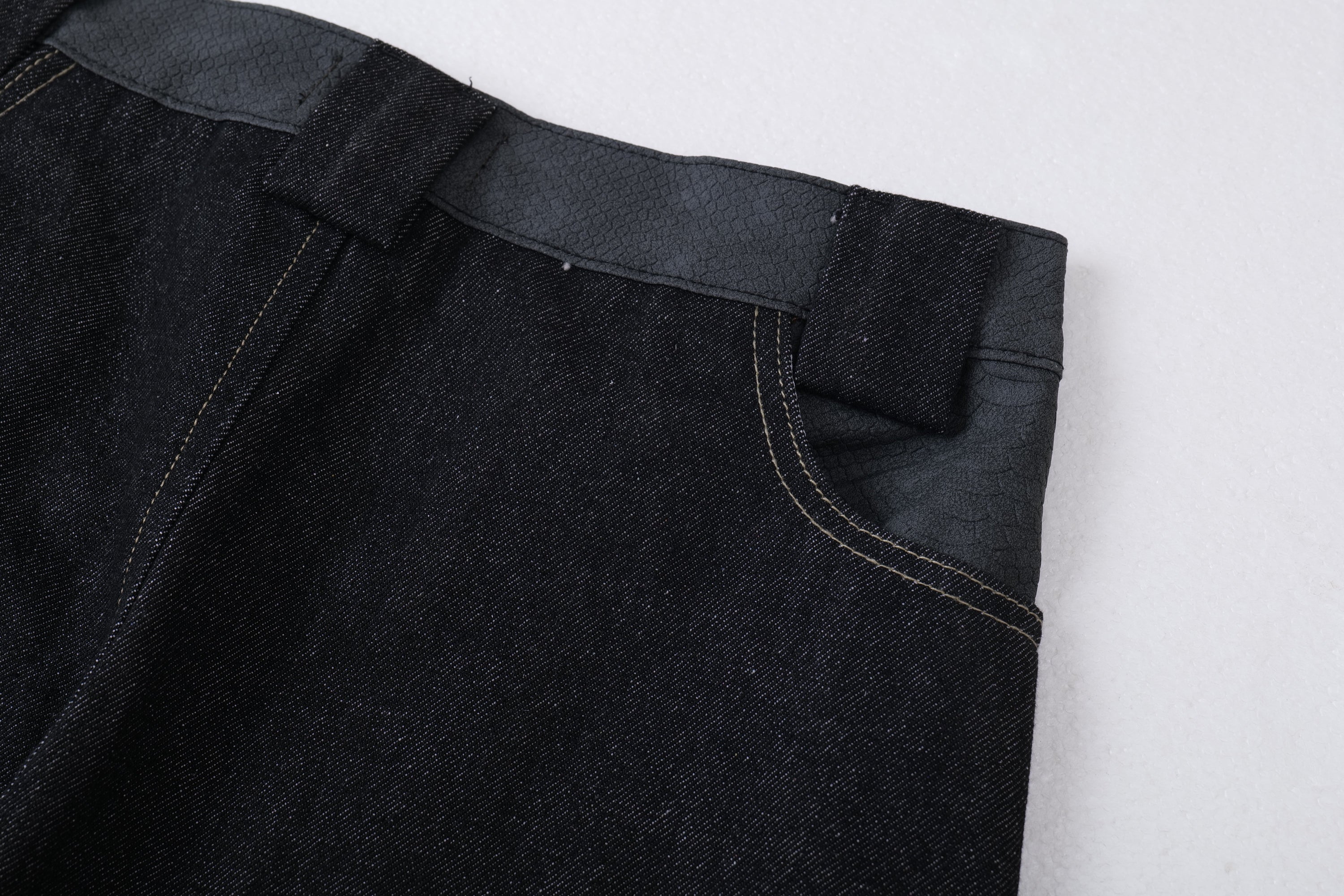 Tribal Embroidered Balloon Jeans | Wide Leg Dark Denim