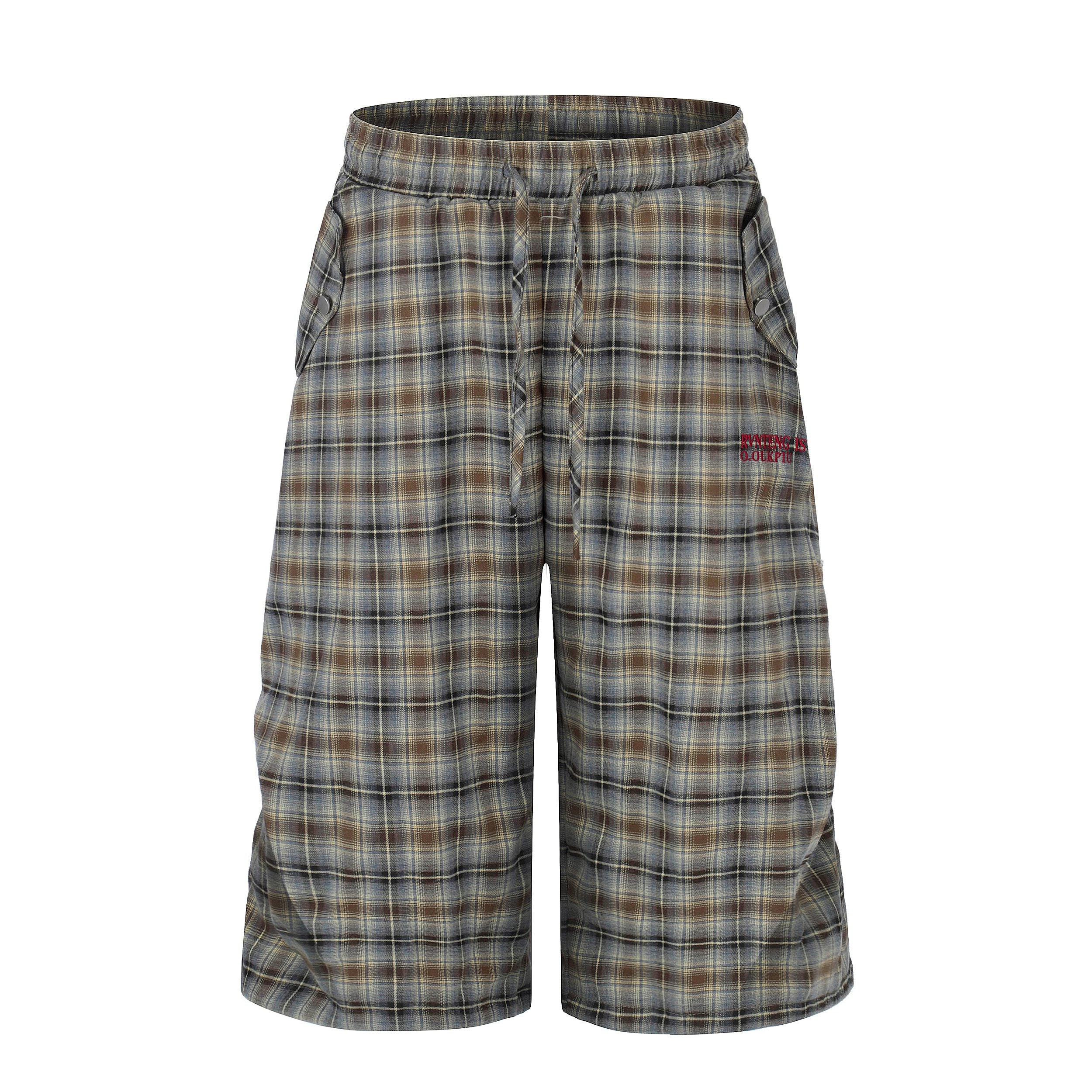 Omirad Plaid Lounge Shorts | Oversized Retro Streetwear