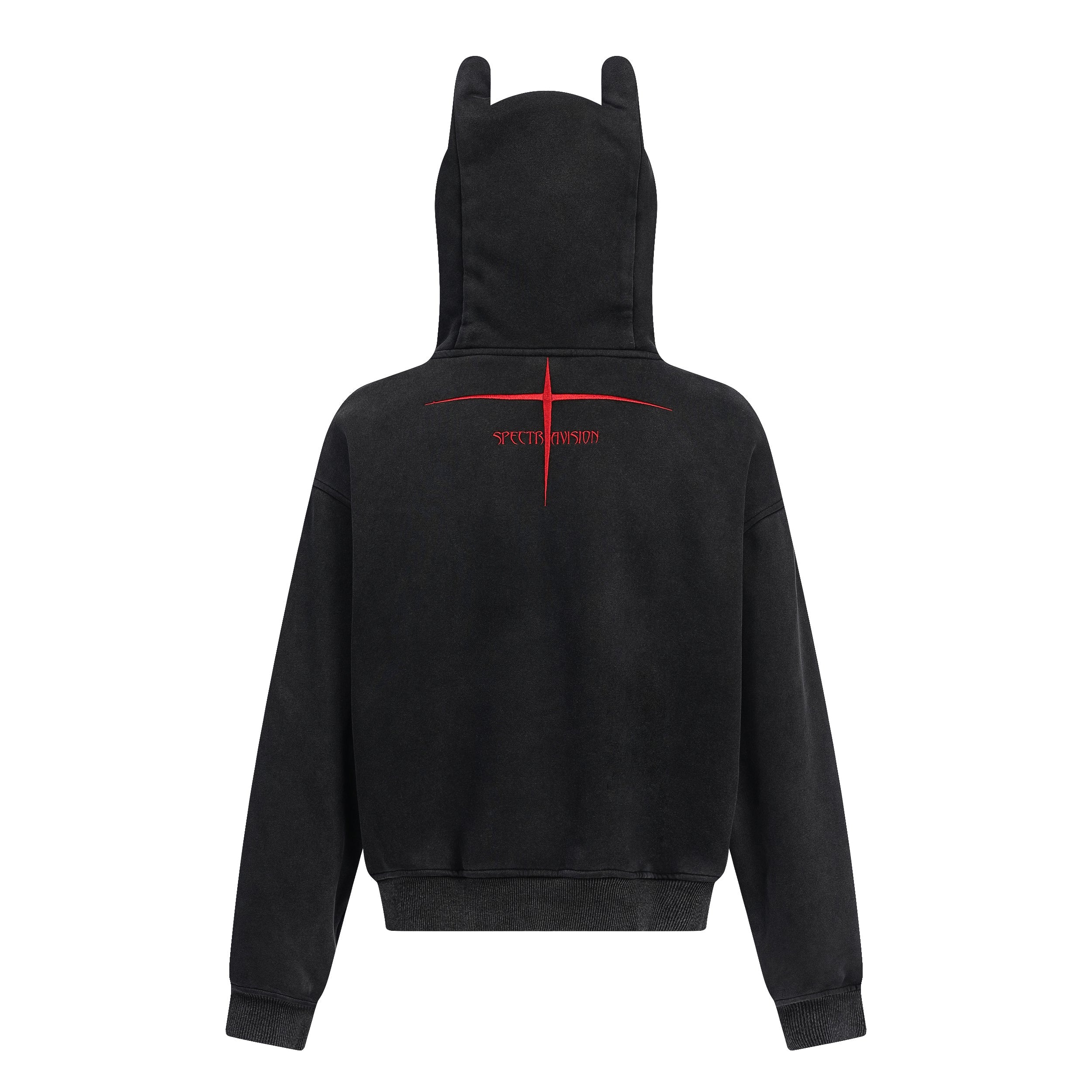 Omirad Devil-Ear Zip Hoodie | Black Streetwear Hoodie