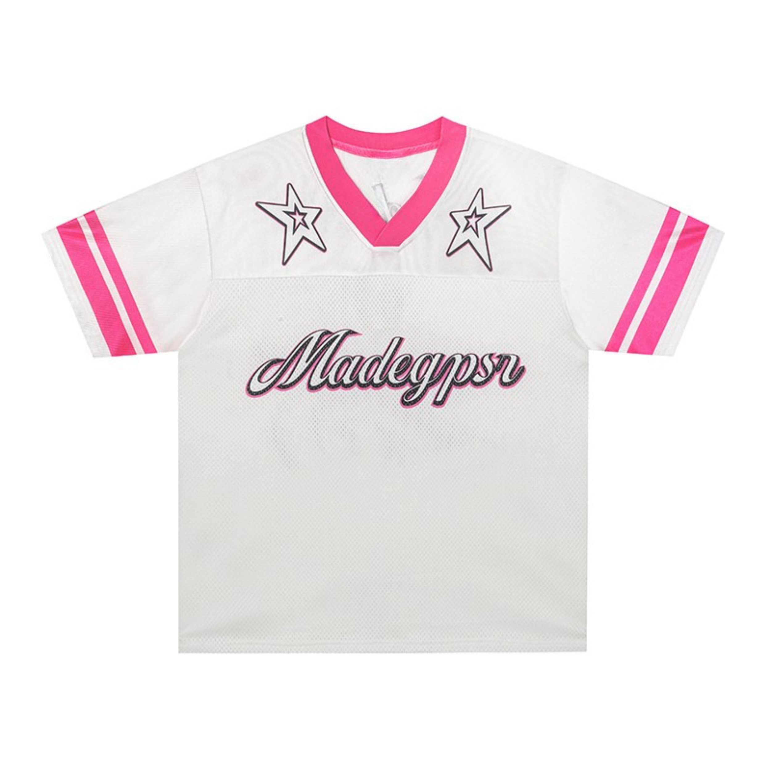 Madegypsr Pink Star 25 Mesh Football Jersey | Streetwear