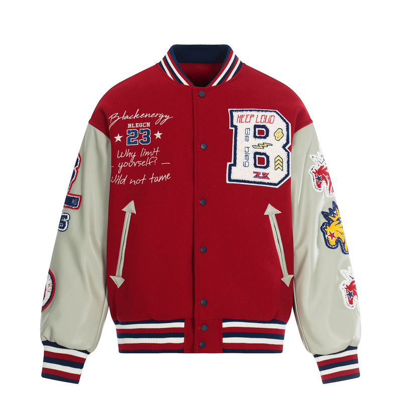 Wild at Heart Embroidered Varsity Jacket | Streetwear Bomber