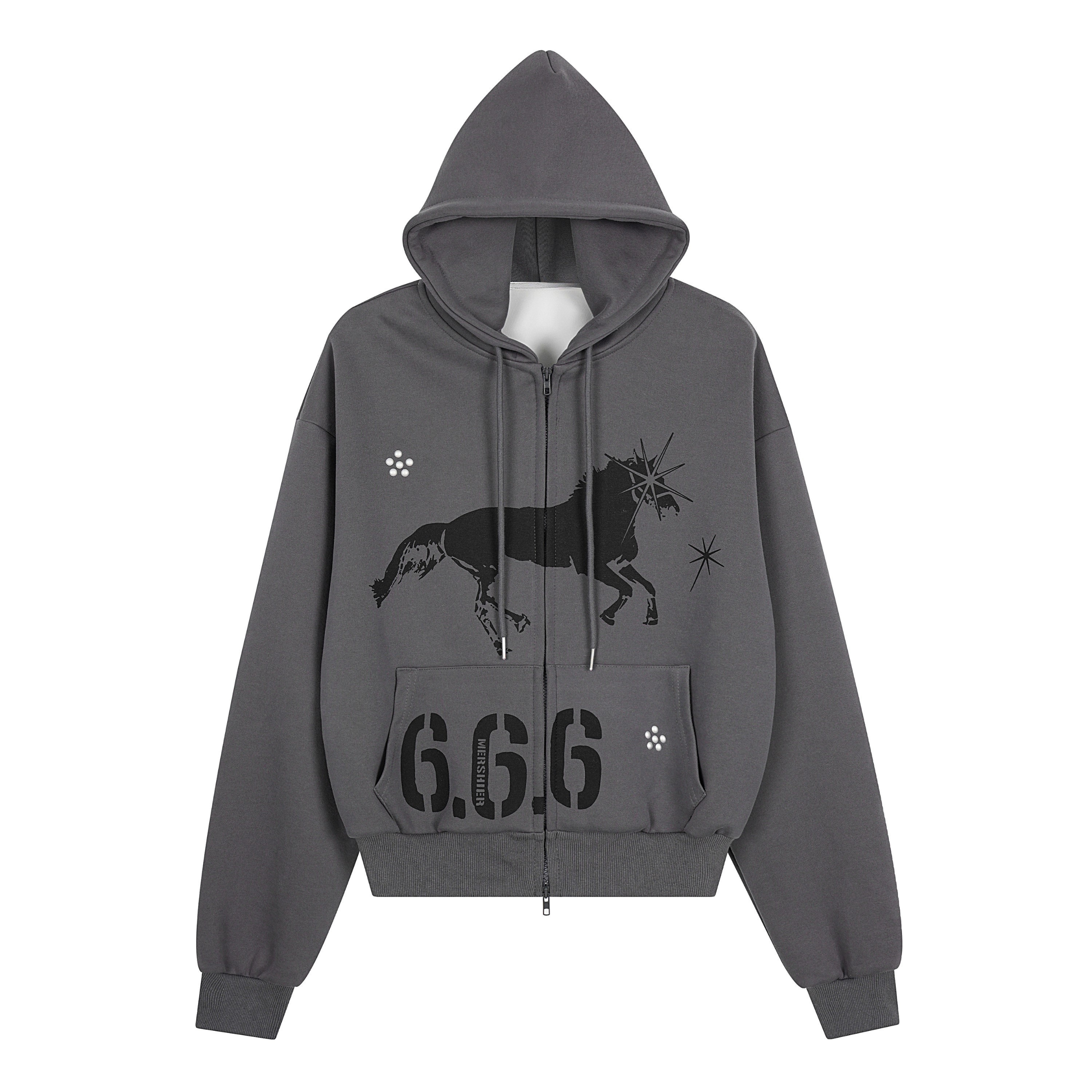 Omirad Unicorn Graphic Zip-Up Hoodie | Streetwear Hoodie