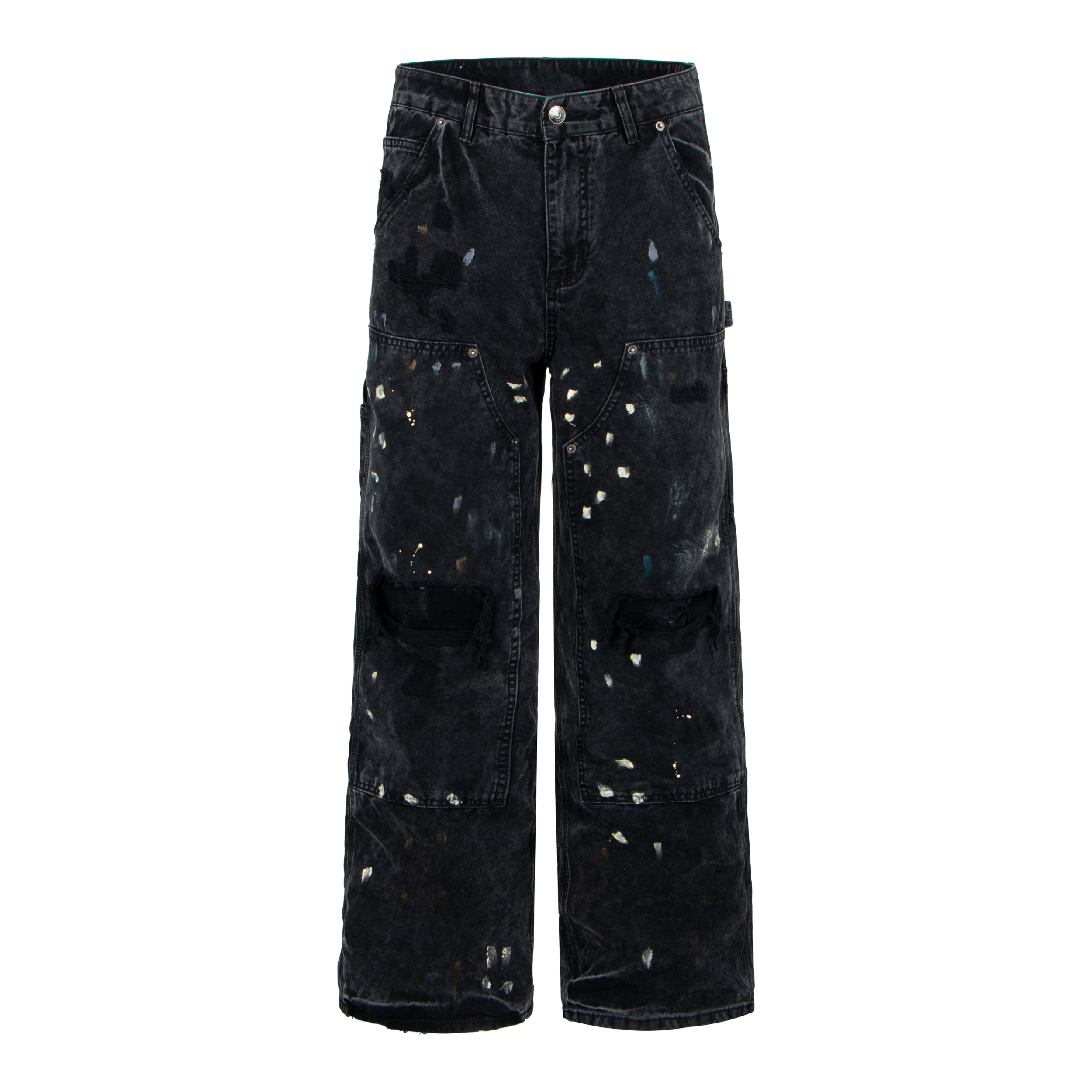Omirad Distressed Painter Workwear Denim Pants | 100% Cotton