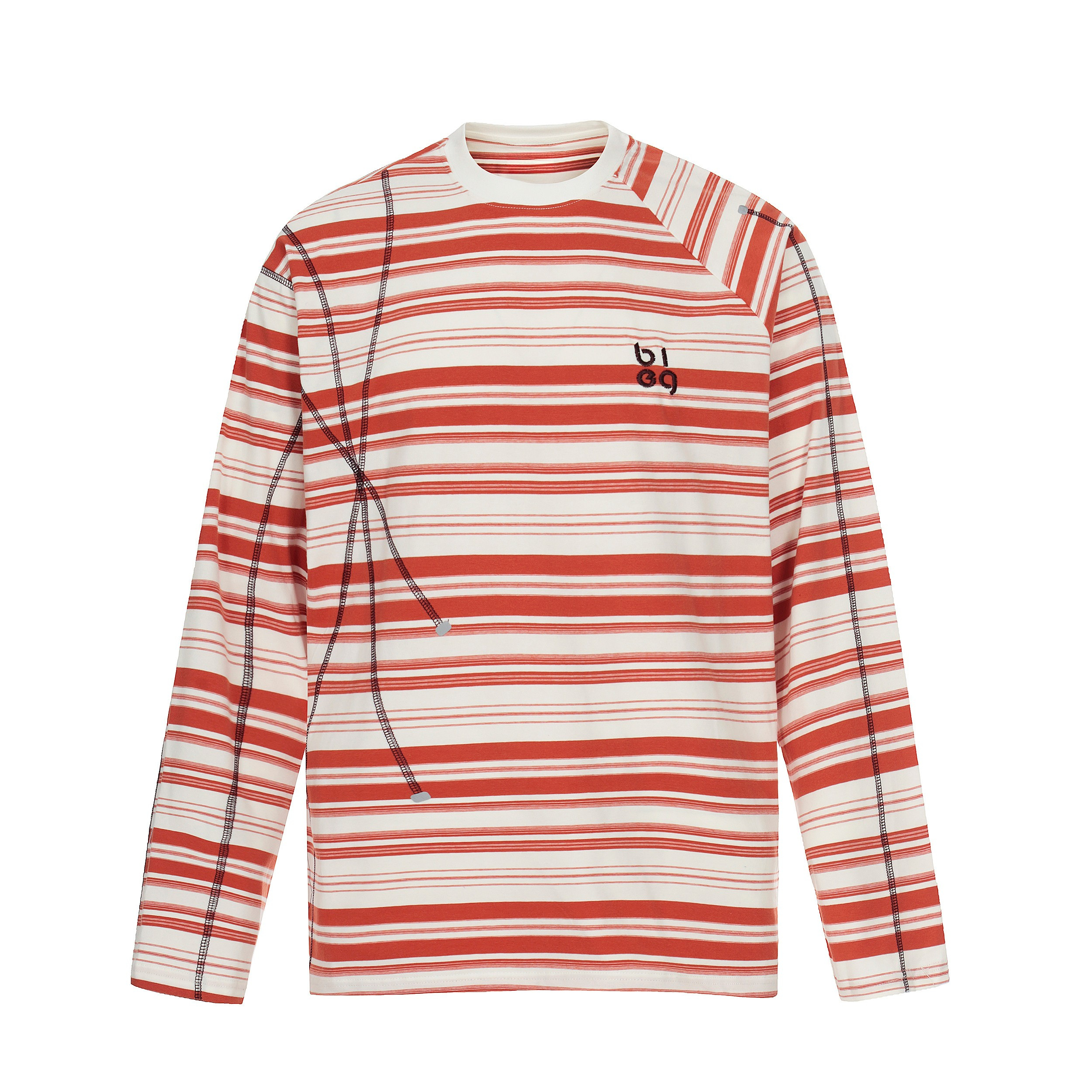 Omirad Striped Long Sleeve Crewneck Tee | 100% Cotton