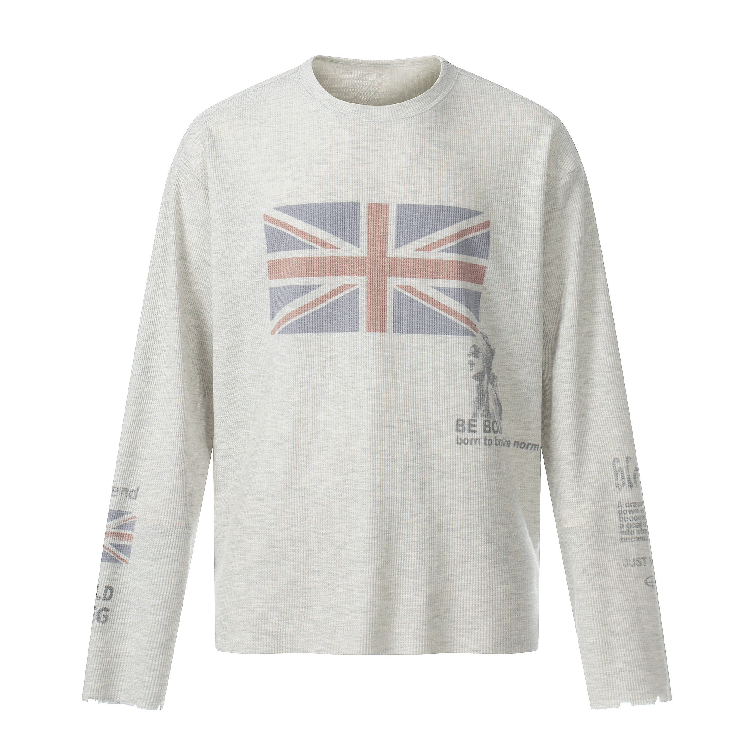 Omirad Union Flag Graphic Long Sleeve Tee | Streetwear Cotton