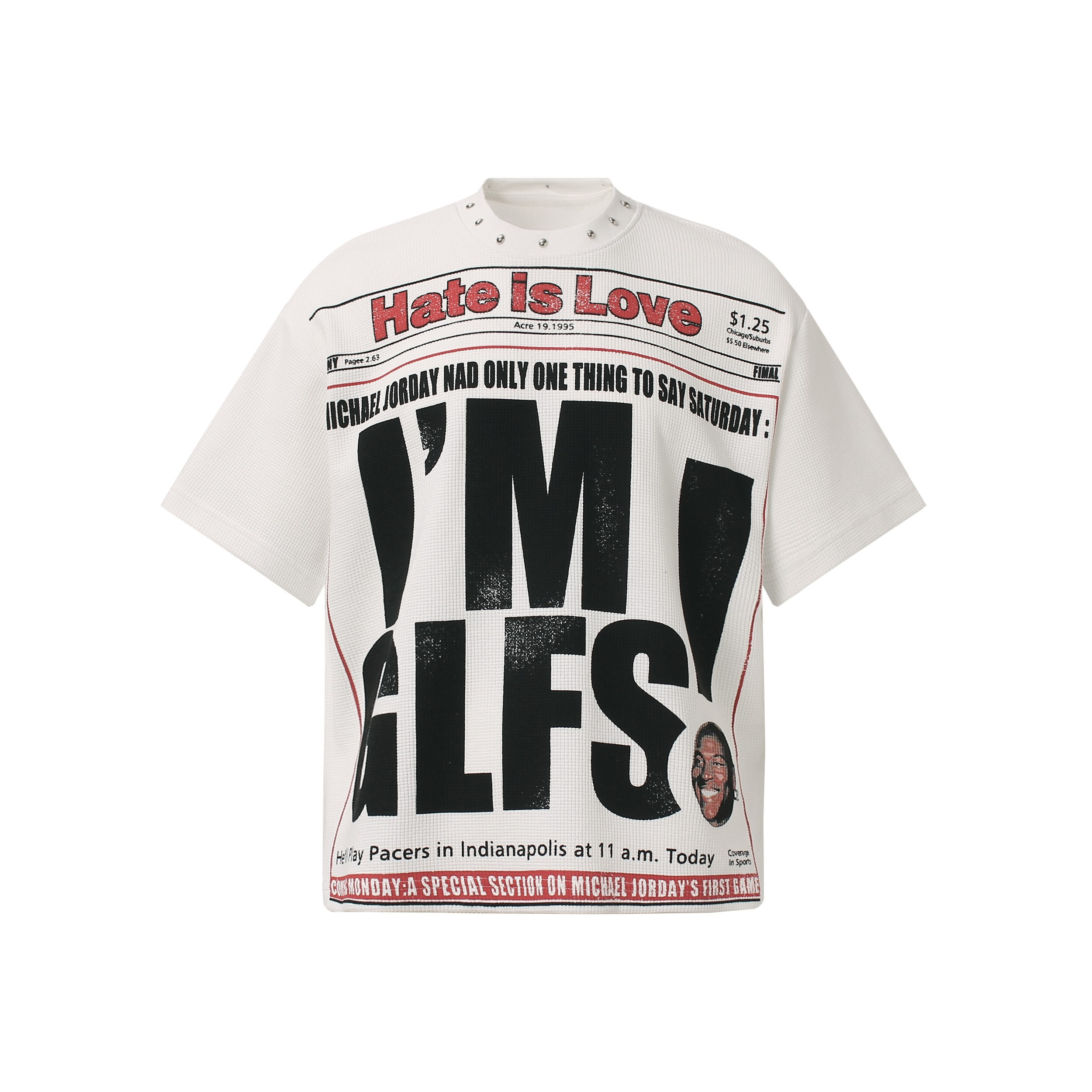Omirad Hate Is Love Newspaper Graphic T-Shirt | Streetwear