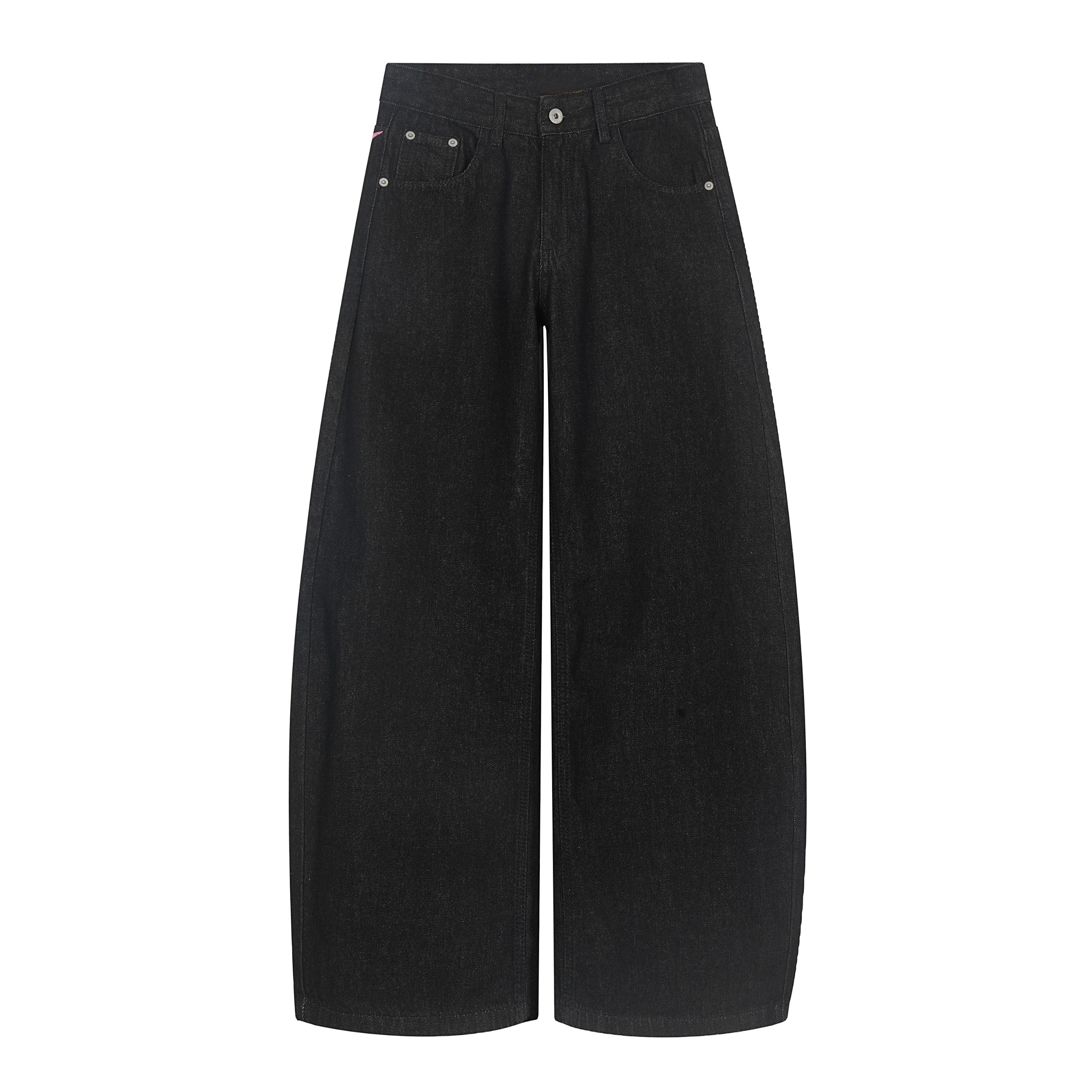 Cross Pocket Graphic Wide-Leg Jeans | Streetwear Denim
