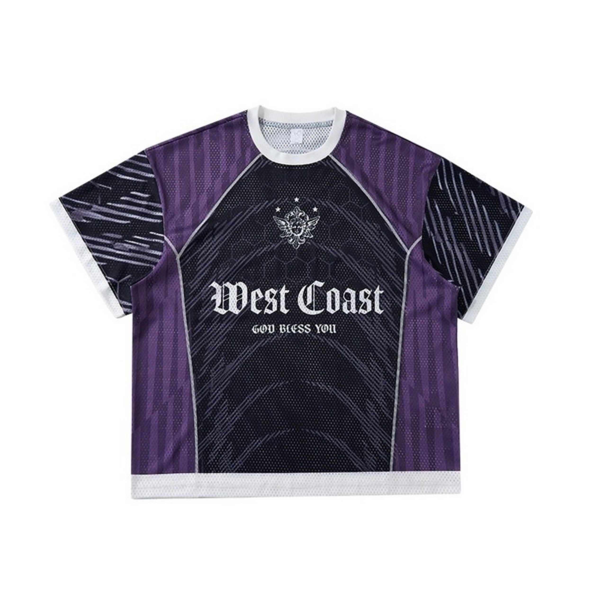 West Coast Angel Mesh Jersey | Gothic Streetwear Soccer Tee