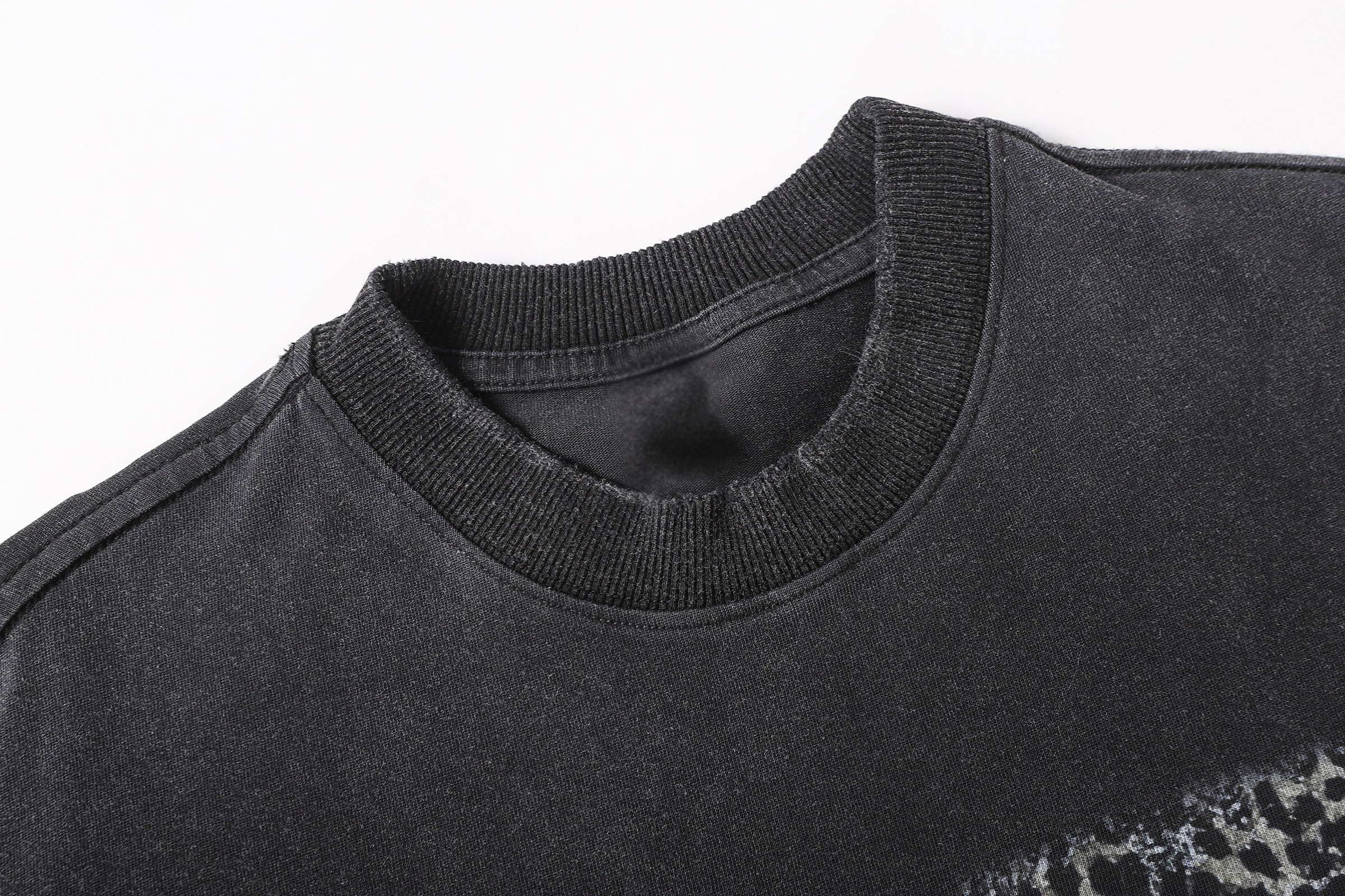 Omirad Layered Camo Sleeve Script Graphic Tee | Streetwear