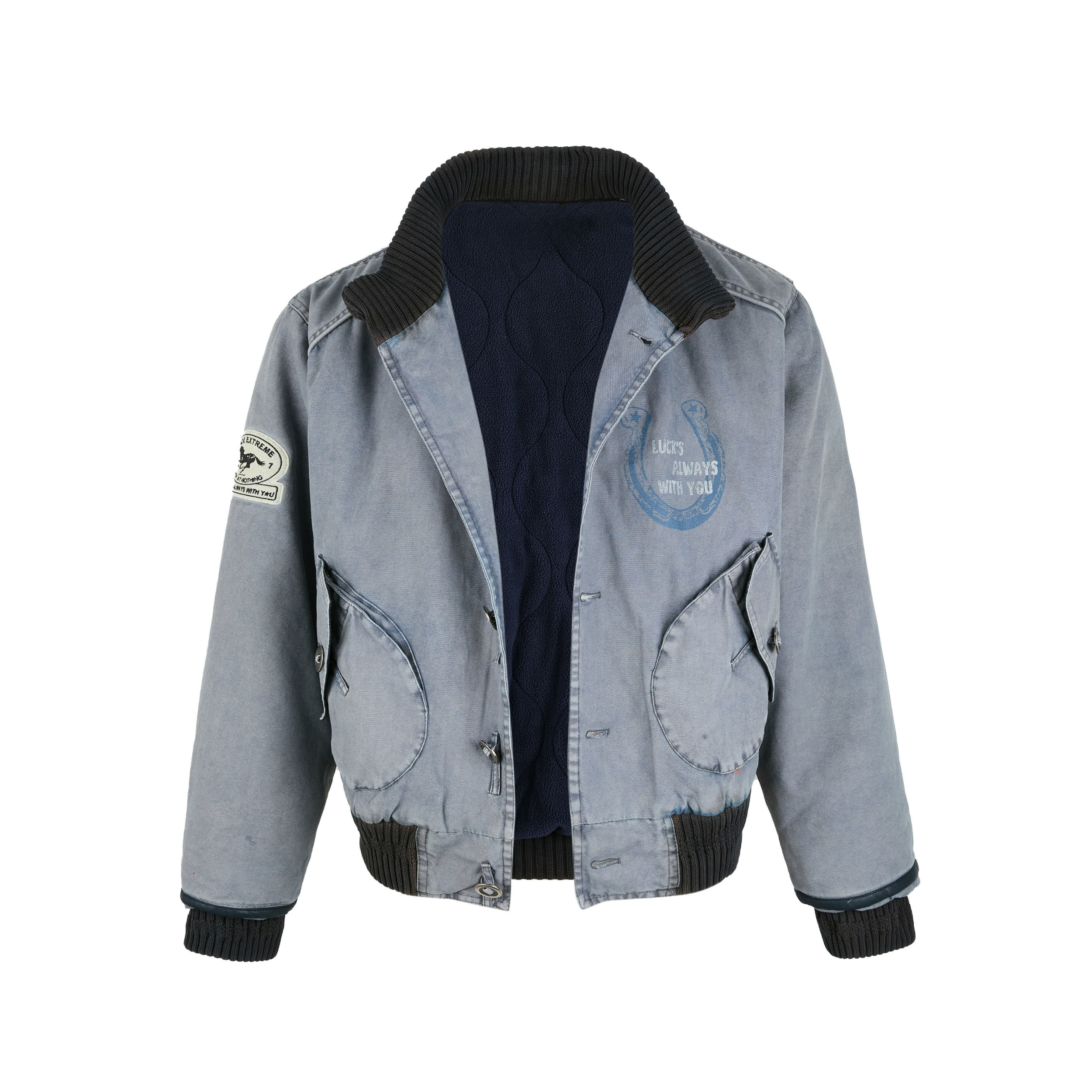 Omirad Vintage Washed Varsity Bomber Jacket | Cropped Fit