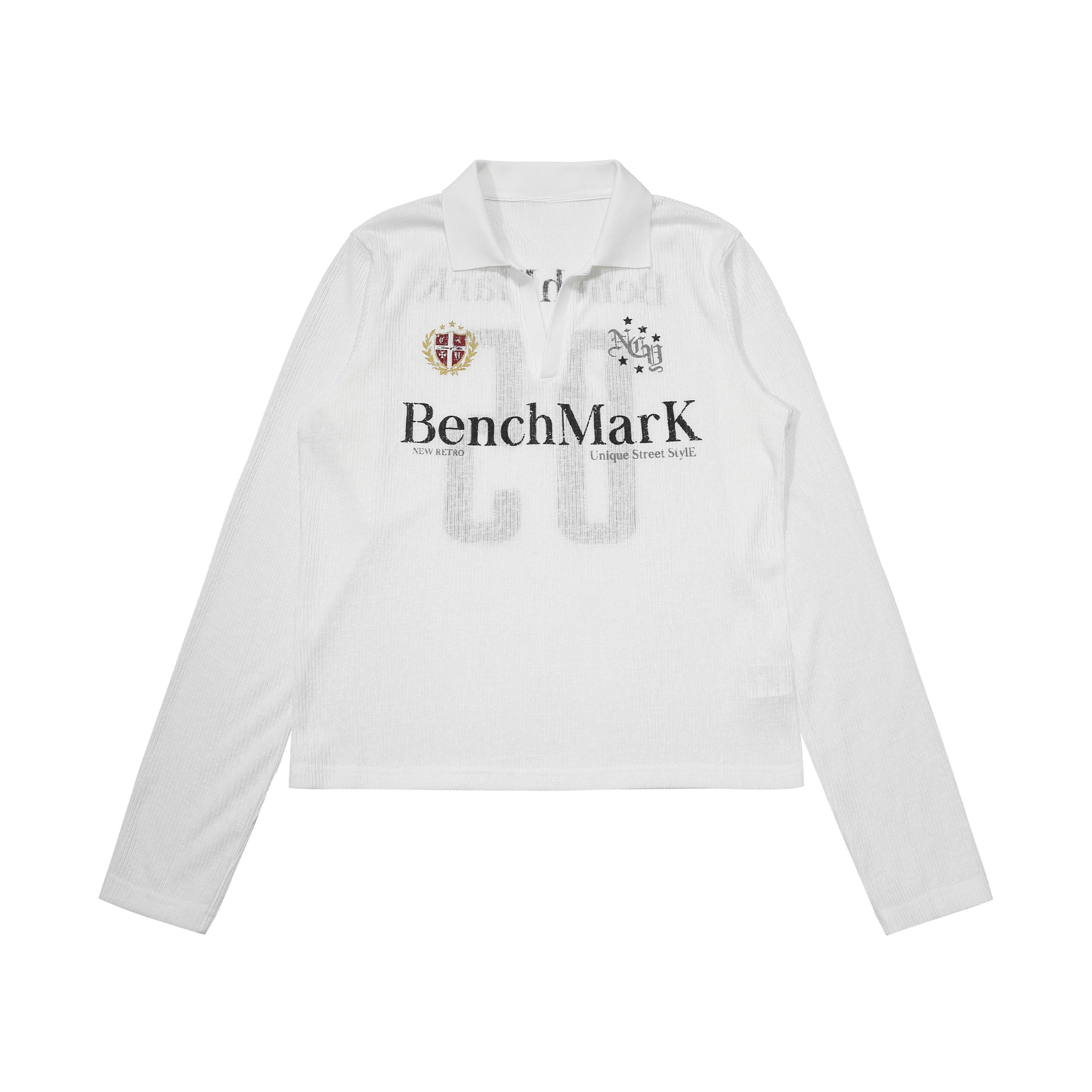 Omirad BenchMarK Long Sleeve Mesh Polo | Collegiate Streetwear