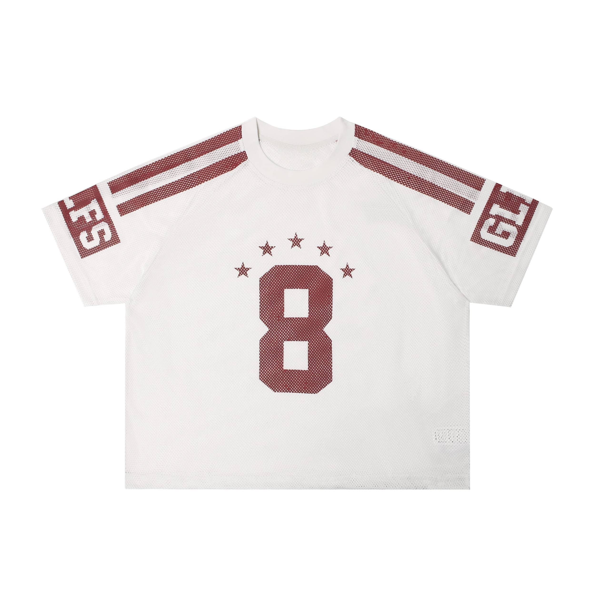 Omirad No.8 Varsity Mesh Jersey | Oversized Streetwear Top